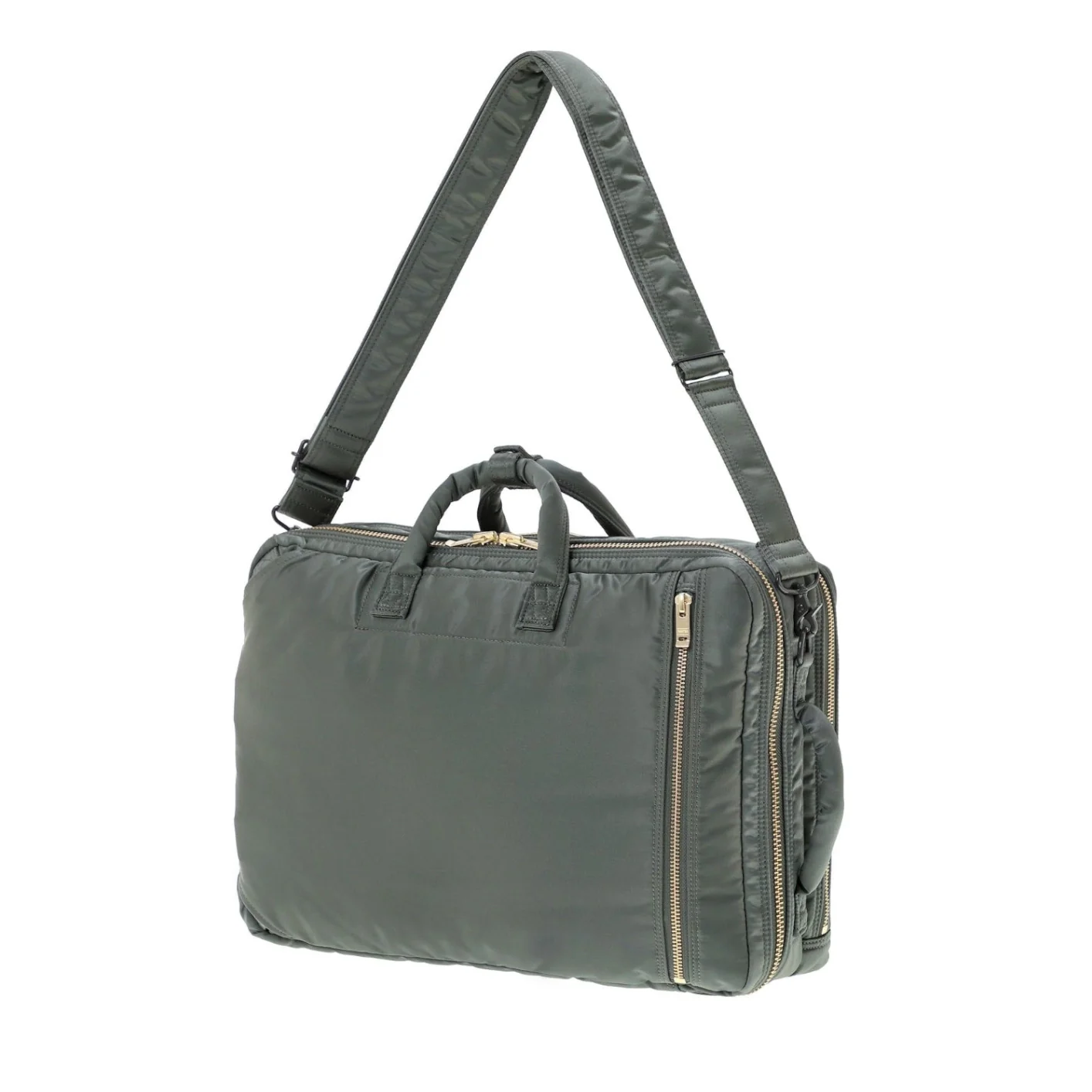 Porter Yoshida New Tanker 3Way Document Bag With Zip - Sage Green - Image 8