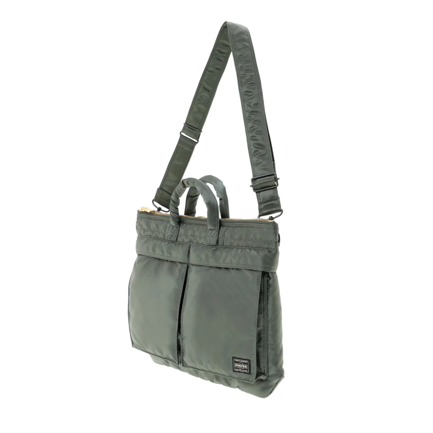 Porter Yoshida New Tanker Short Helmet Bag - Sage Green - Image 5