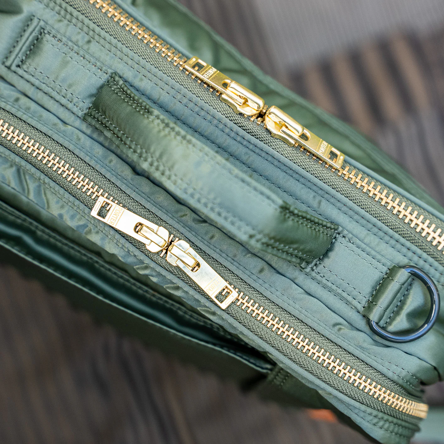 Porter Yoshida Tanker 3-Way Briefcase / Backpack (Business Class) – Sage Green - Image 5
