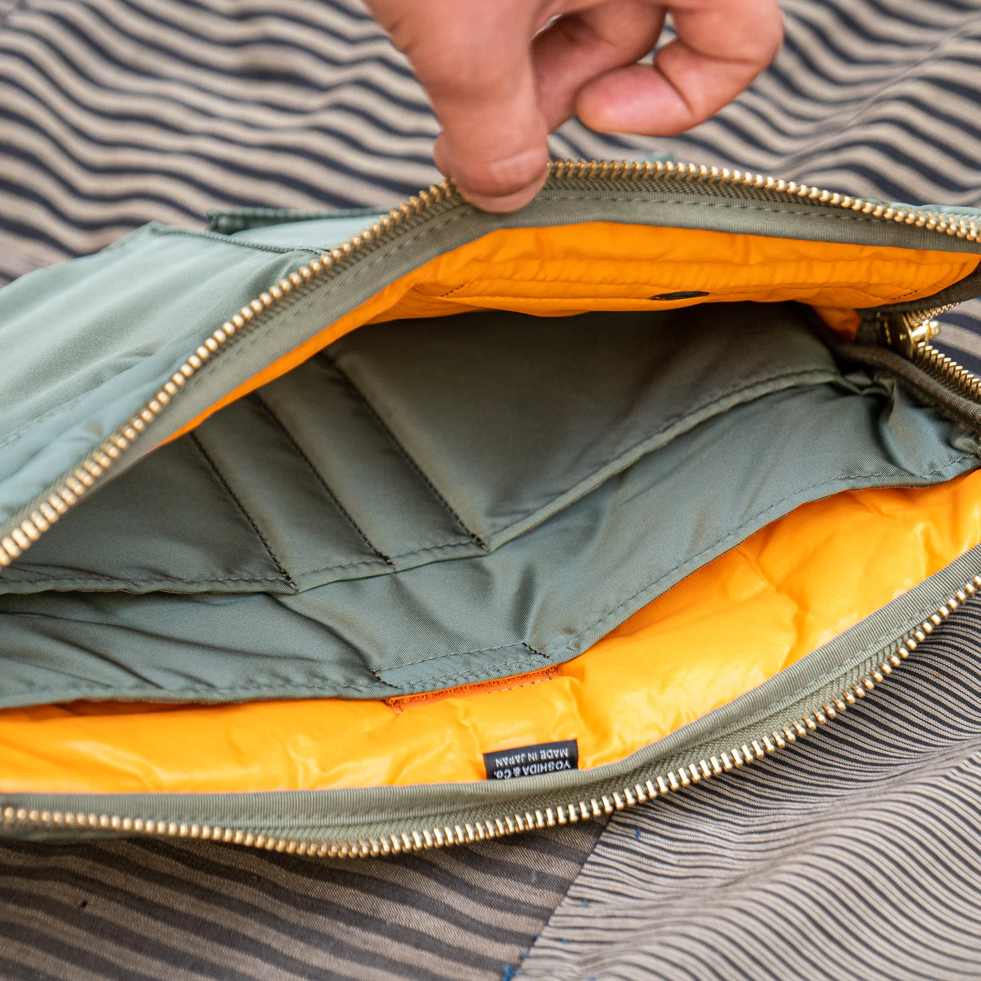 Porter Yoshida Tanker Document Case – Sage Green - Image 3