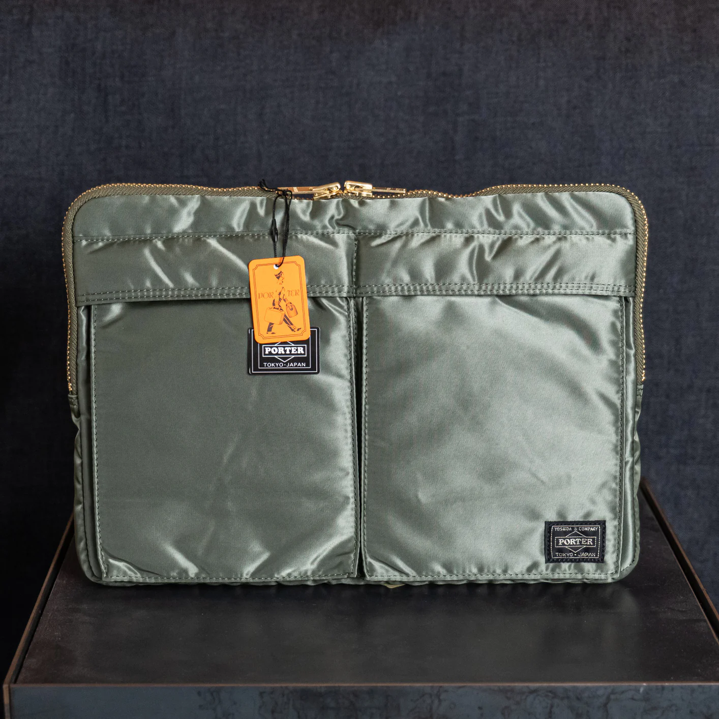Porter Yoshida Tanker Document Case – Sage Green - Image 4