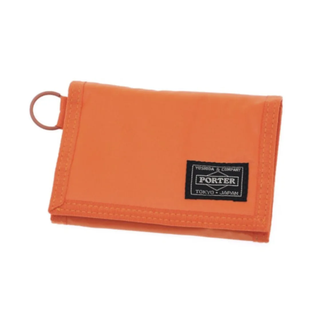 Porter Yoshida 'Tri-Fold‘ Capsule Wallet – Rescue Orange
