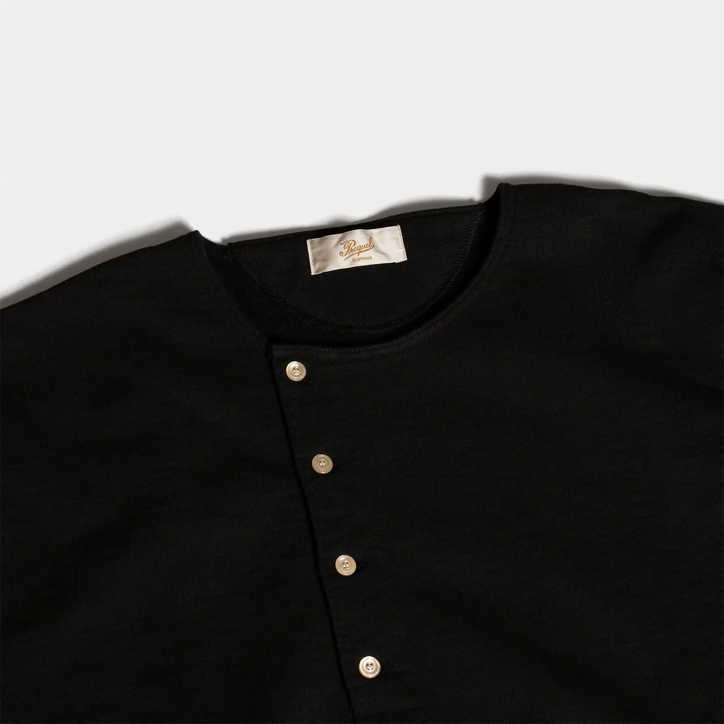 Prequel 15.5oz 1920s Archive Henley – Black - Image 8