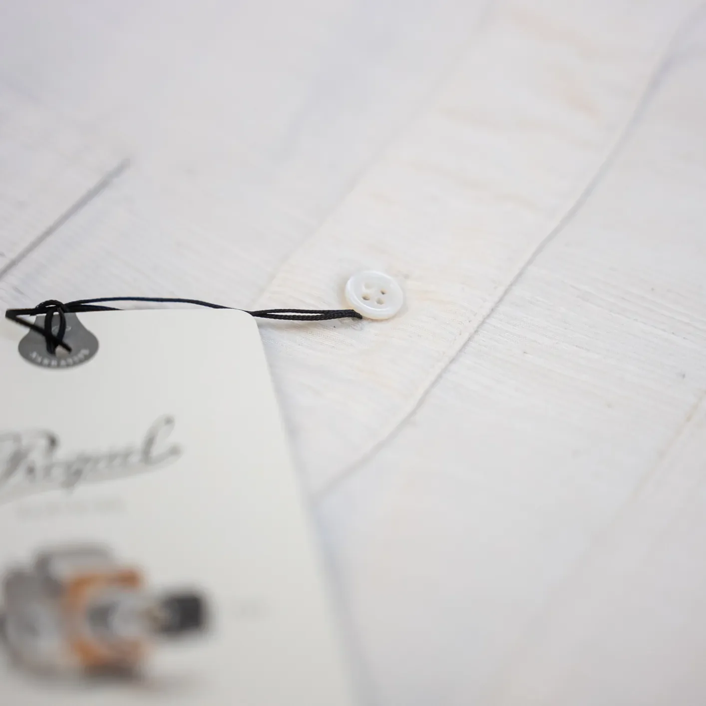 Prequel 5.5oz Slub Yarn Cashmere Work Shirt - Natural - Image 4