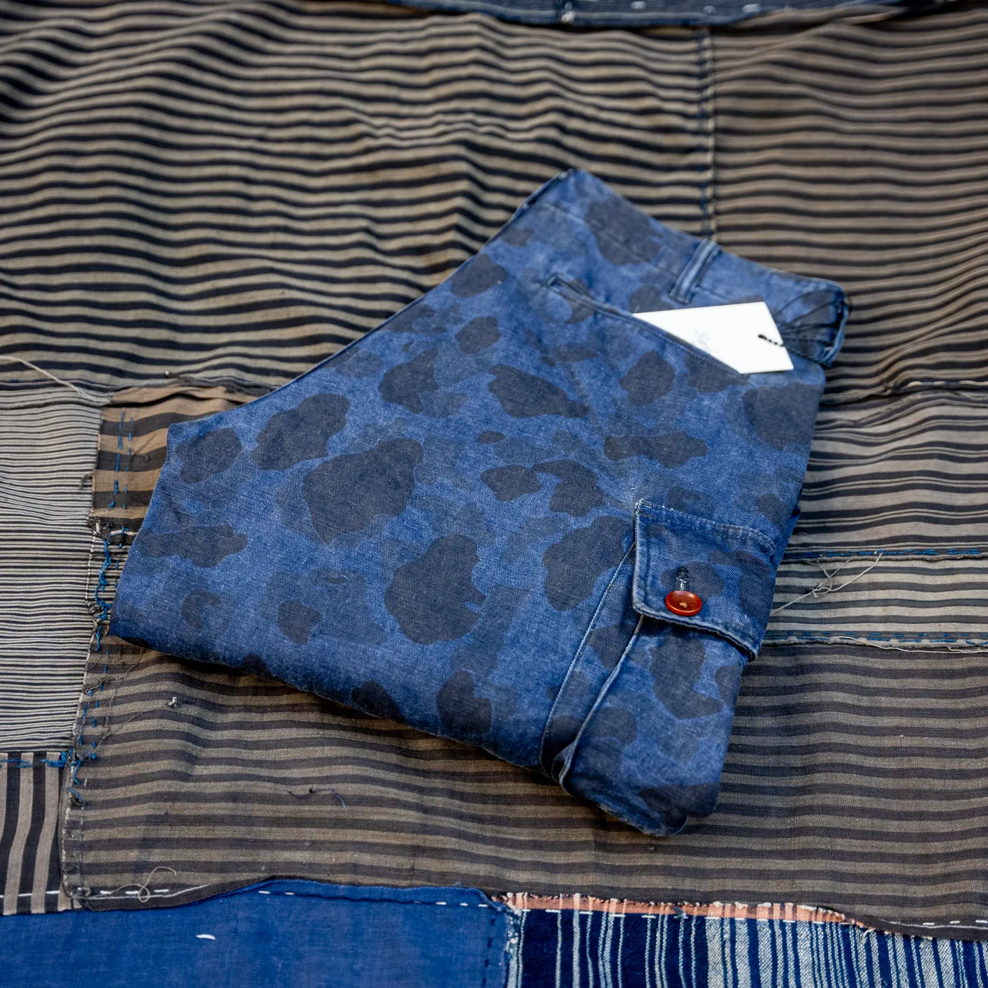 Prequel 8oz Combat Cargo Trousers - Indigo Dye / Duck Hunter Camo - Image 3