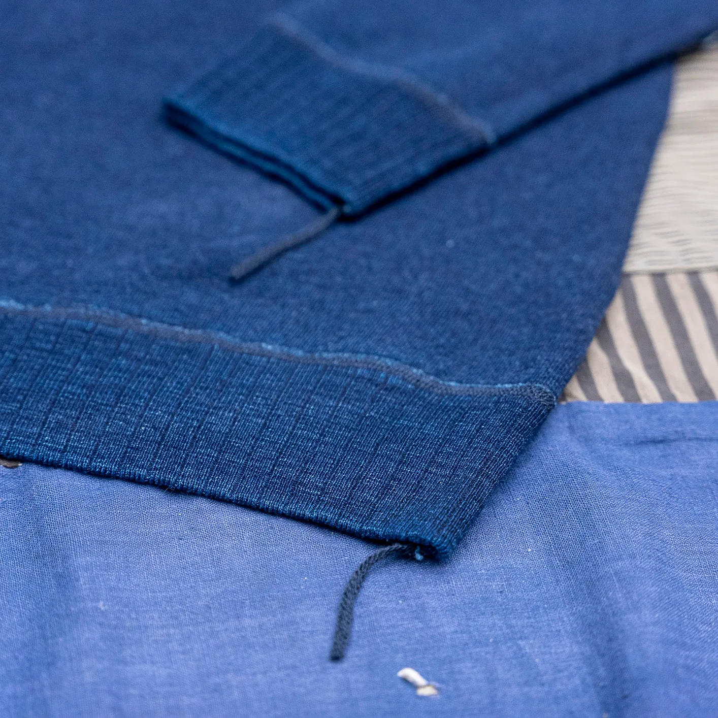 Pure Blue Japan Indigo Yarn Dyed Hoodie – 5410 - Image 6