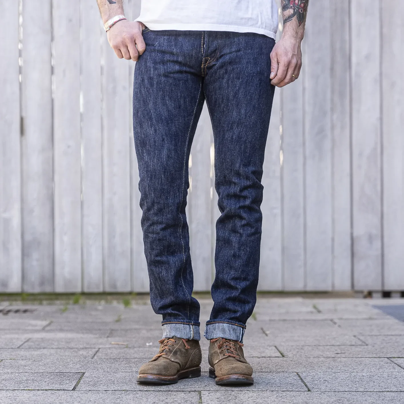 Pure Blue Japan KS-019 15oz Slub Selvedge Denim - Kasuri Indigo / Relaxed Tapered