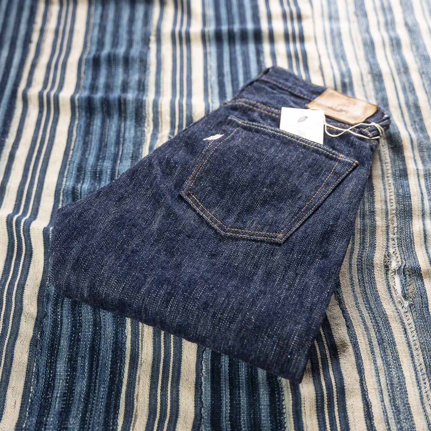 Pure Blue Japan KS-019 15oz Slub Selvedge Denim - Kasuri Indigo / Relaxed Tapered - Image 3