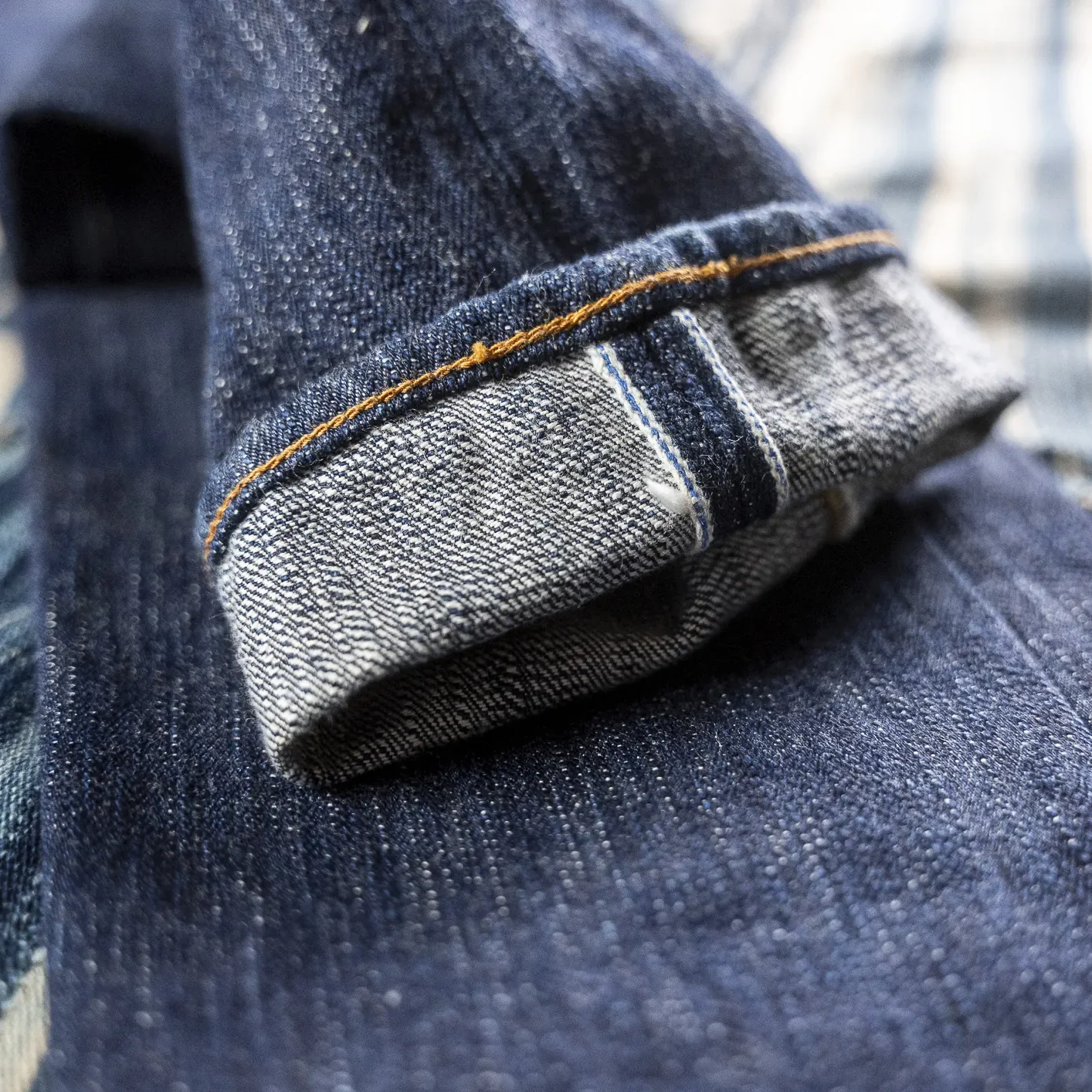 Pure Blue Japan KS-019 15oz Slub Selvedge Denim - Kasuri Indigo / Relaxed Tapered - Image 4