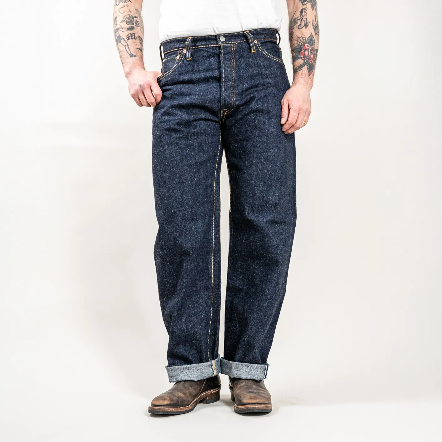 Pure Blue Japan XX-002 14oz Piped Selvedge Denim – Relaxed Straight