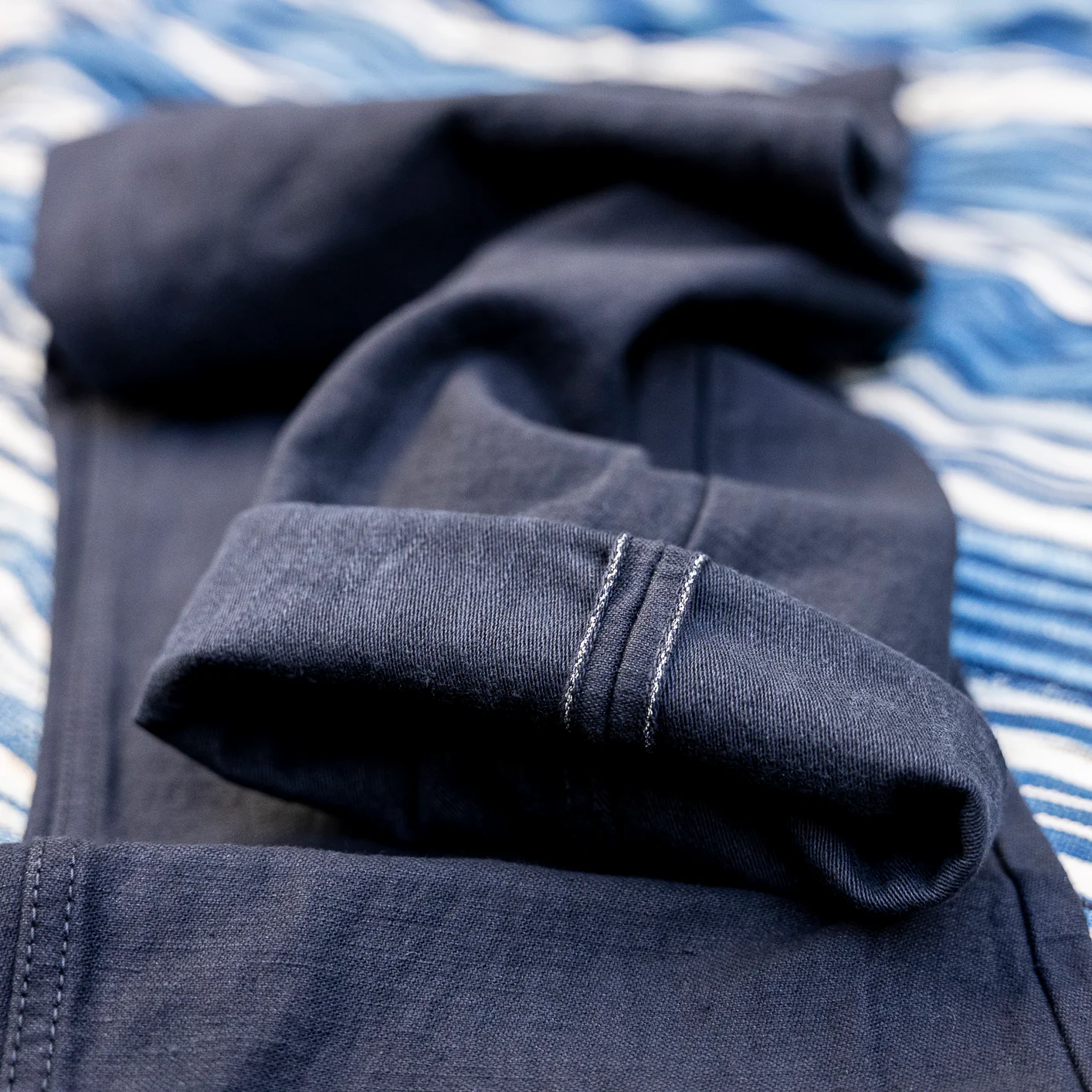 Samurai Jeans 15oz Selvedge Back Satin Baker Pants - Black / Regular Straight - Image 2