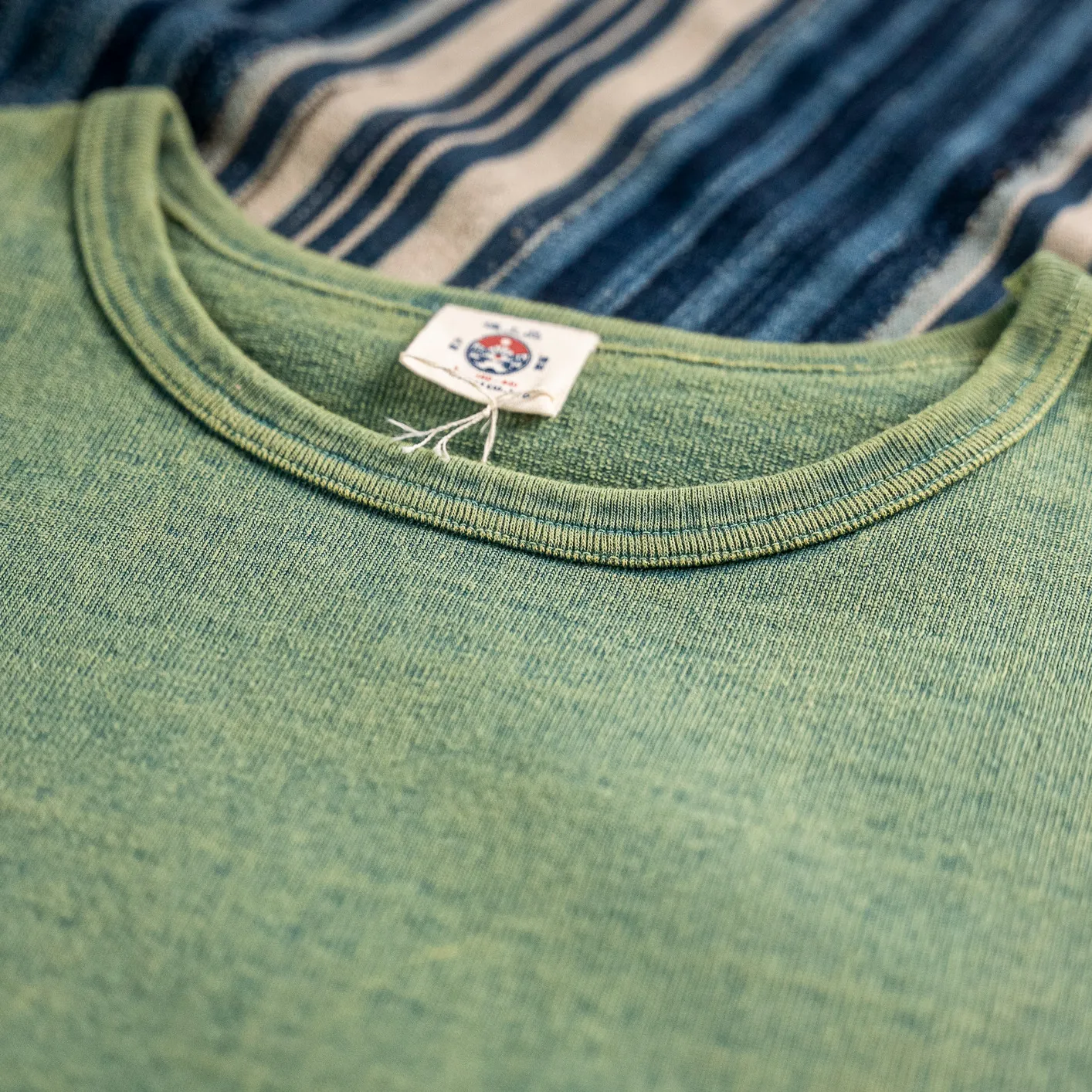 Samurai Jeans 15.7oz Extra Heavy T-Shirt – Green - Image 2
