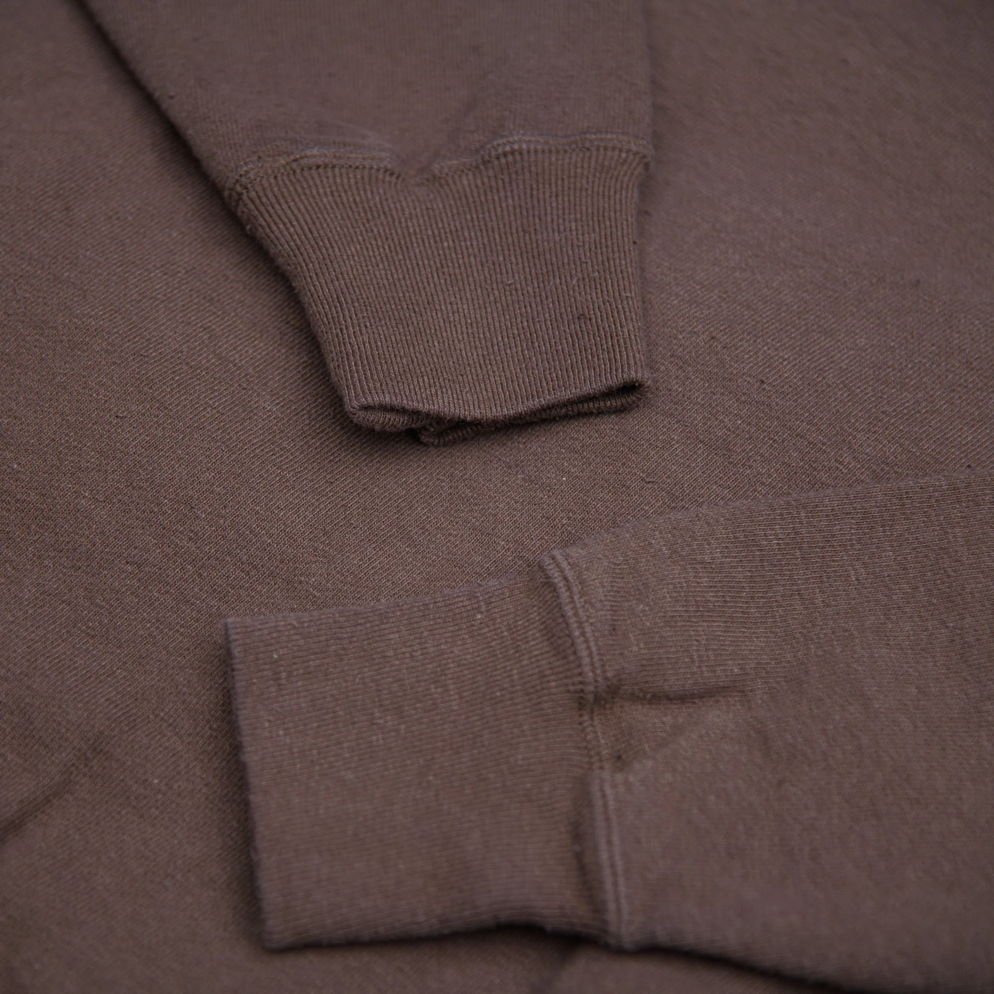 Samurai Jeans ‘Japanese Cotton’ Slub Yarn Sweatshirt – Dark Kuri (Chestnut Dye) - Image 5