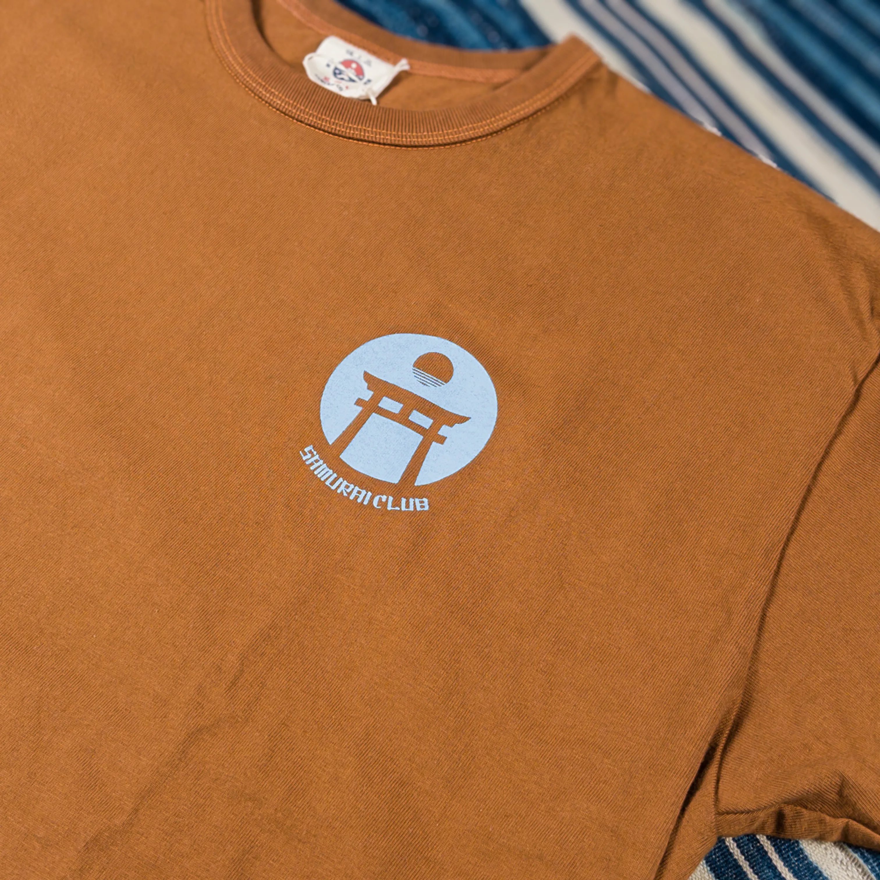 Samurai Jeans ‘Night Owl’ 8.5oz Heavyweight Loopwheeled T-Shirt – Brown - Image 4