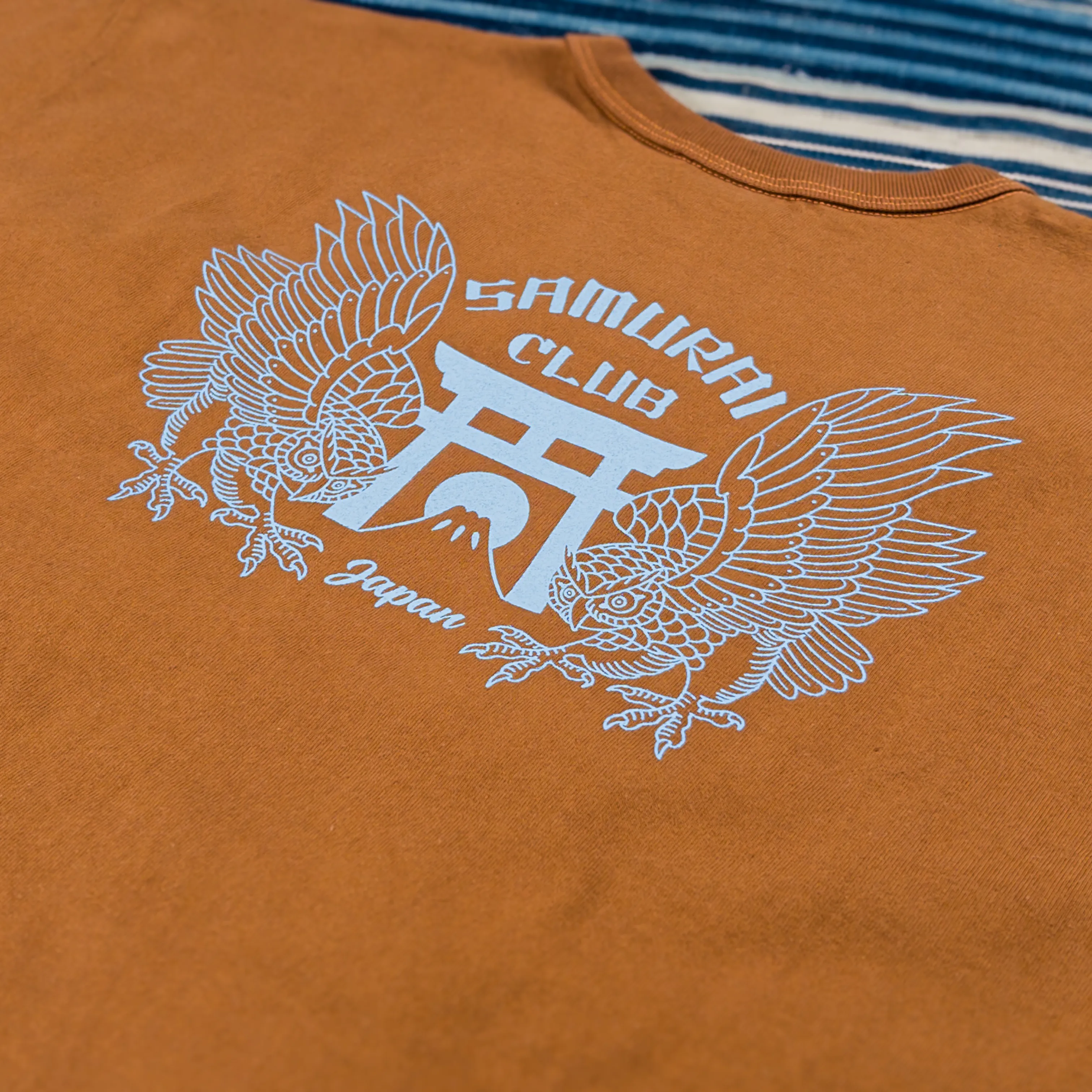 Samurai Jeans ‘Night Owl’ 8.5oz Heavyweight Loopwheeled T-Shirt – Brown - Image 5