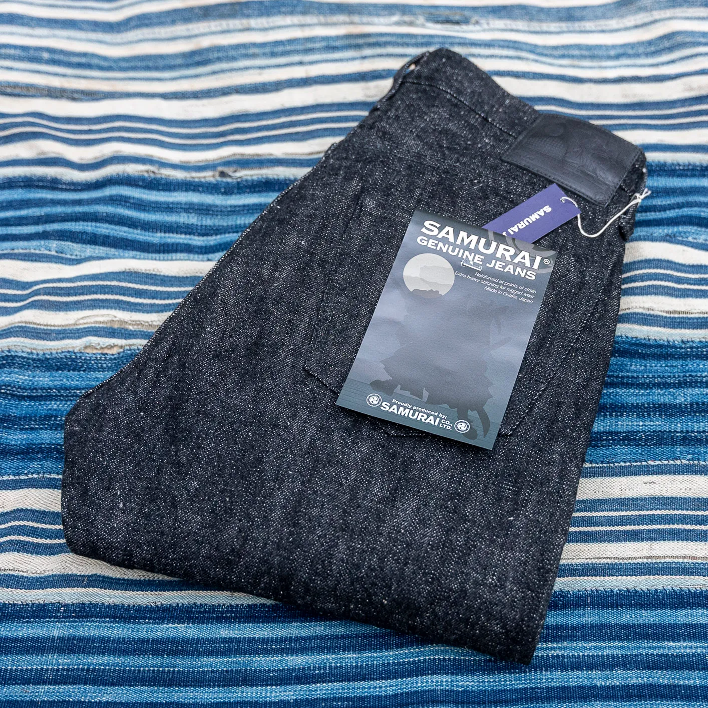 Samurai Jeans S211BK ‘Koku Benkei’ 17oz Bushido Selvage Jeans – Black / Relaxed Tapered - Image 3