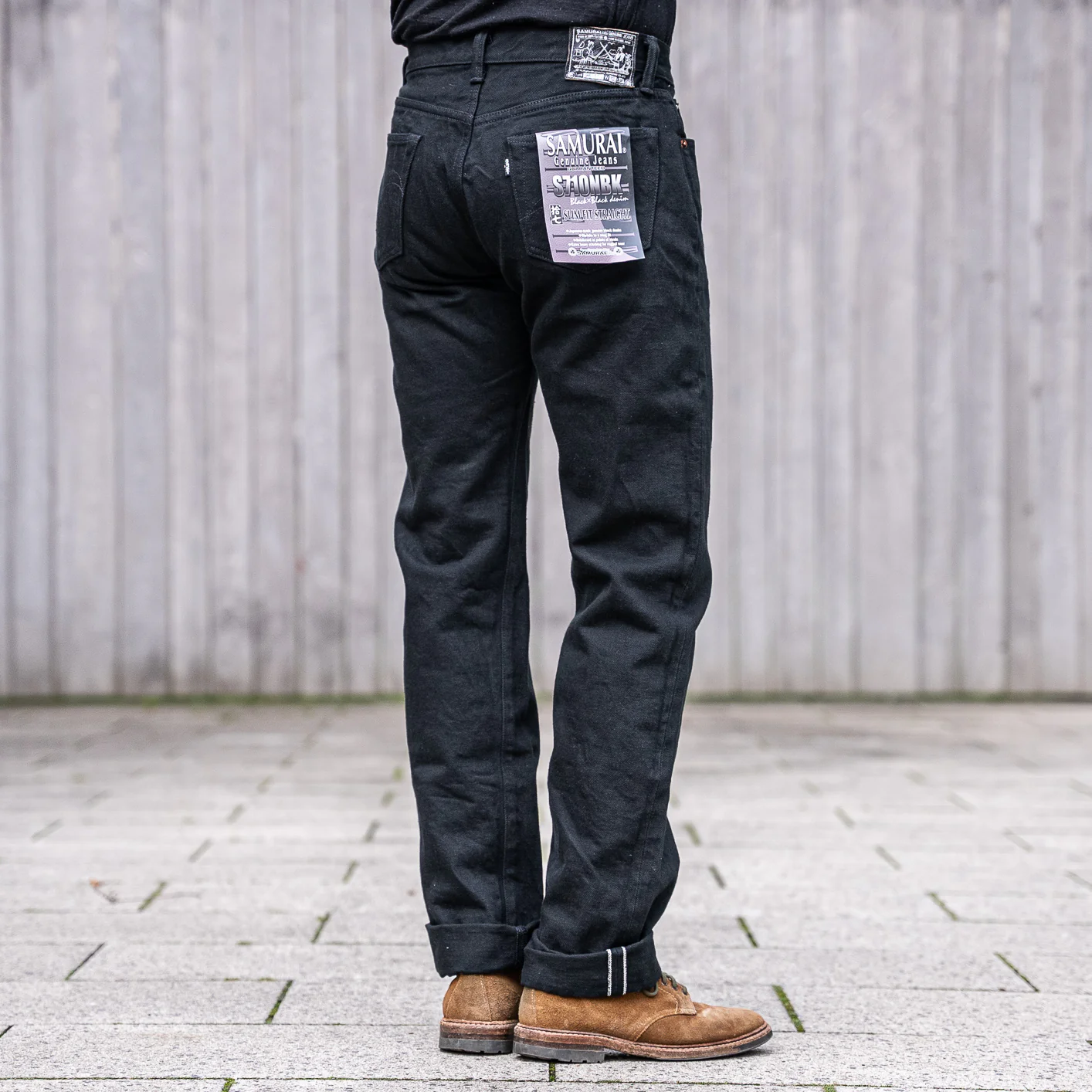 Samurai Jeans S710NBKII 17oz Color-Fast Black x Black Selvedge Jeans – Slim Fit - Image 2