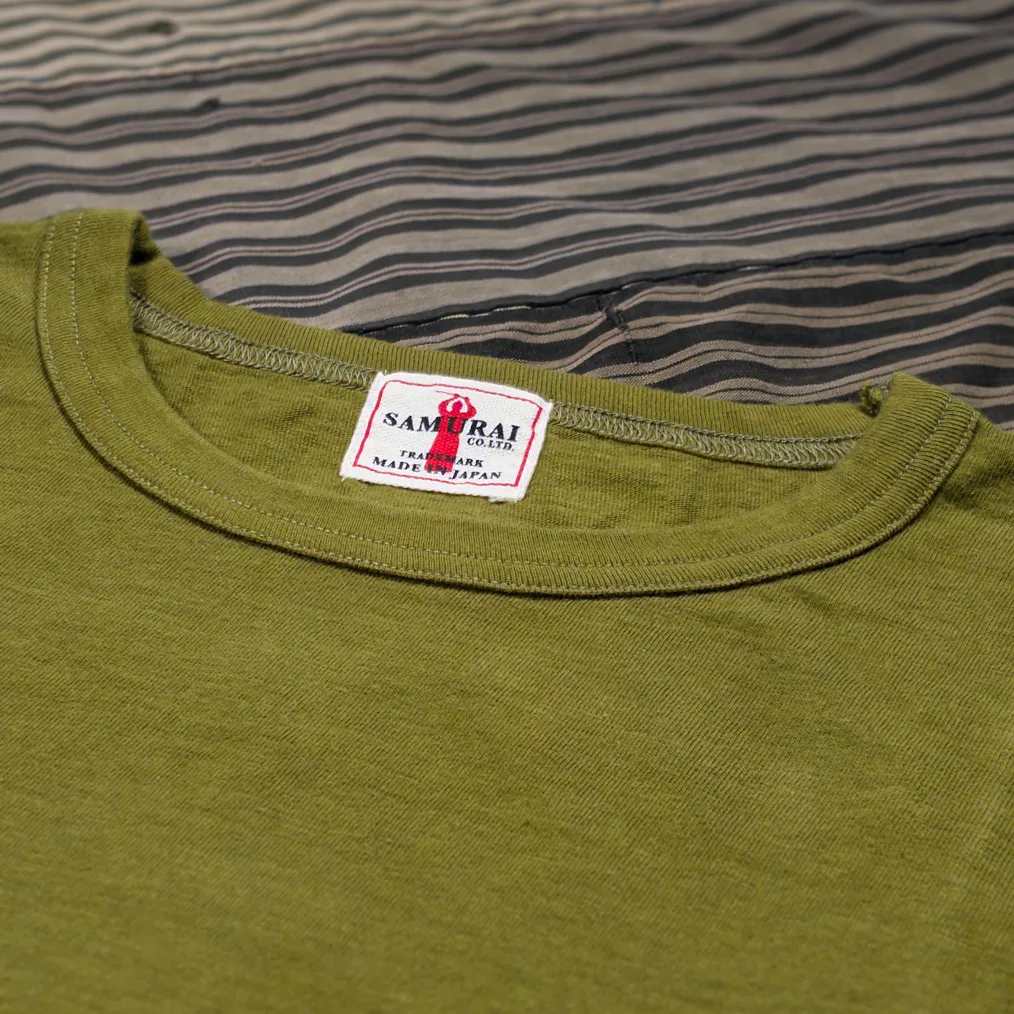 Samurai ‘Renewed Edition‘ Loopwheeled T-Shirt 2-Pack – Olive - Image 3