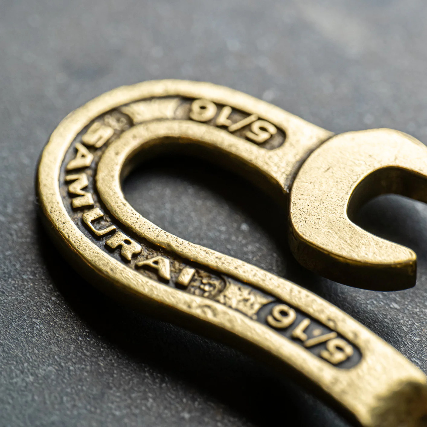 Samurai Wrench Key Hook - Solid Brass - Image 2