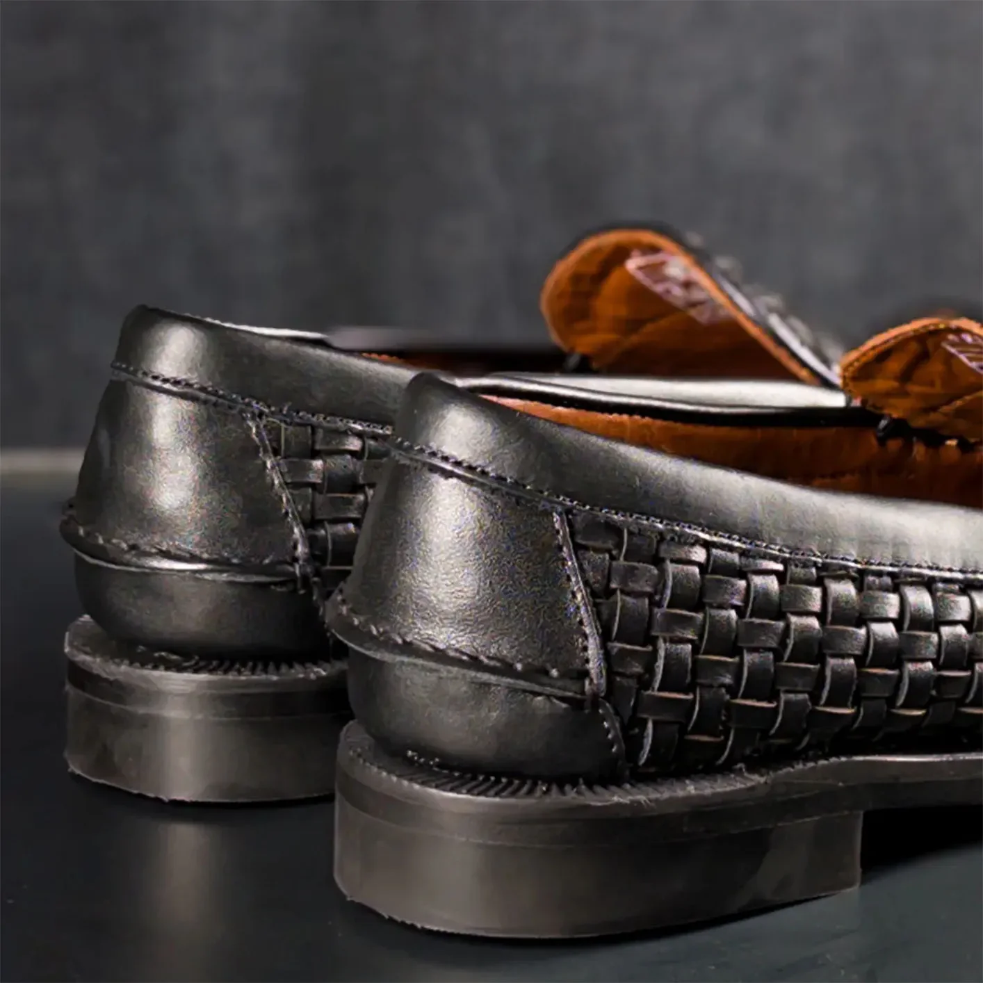 Sebago ‘Otis‘ Woven Penny Loafer – Black - Image 2