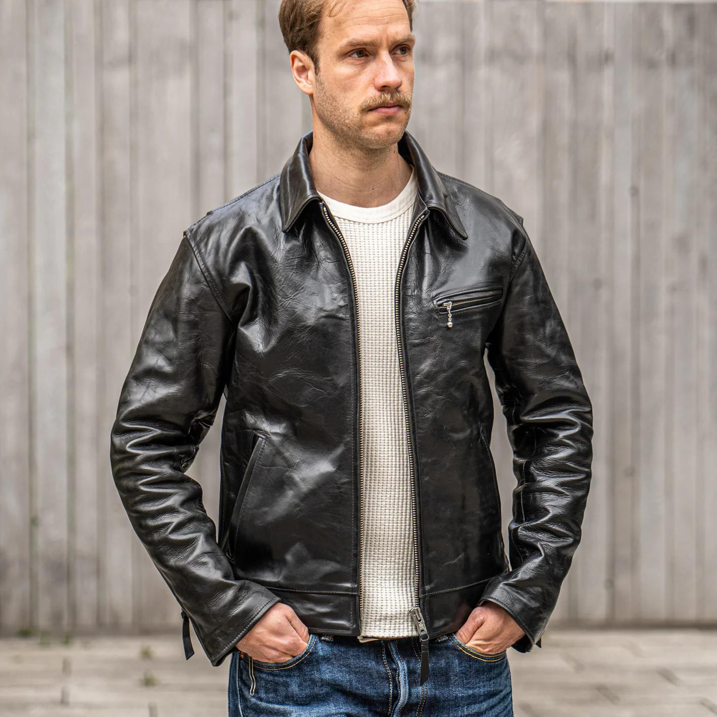 Simmons Bilt “Liberator” Leather Jacket – Black Mustang Horsehide - Image 11