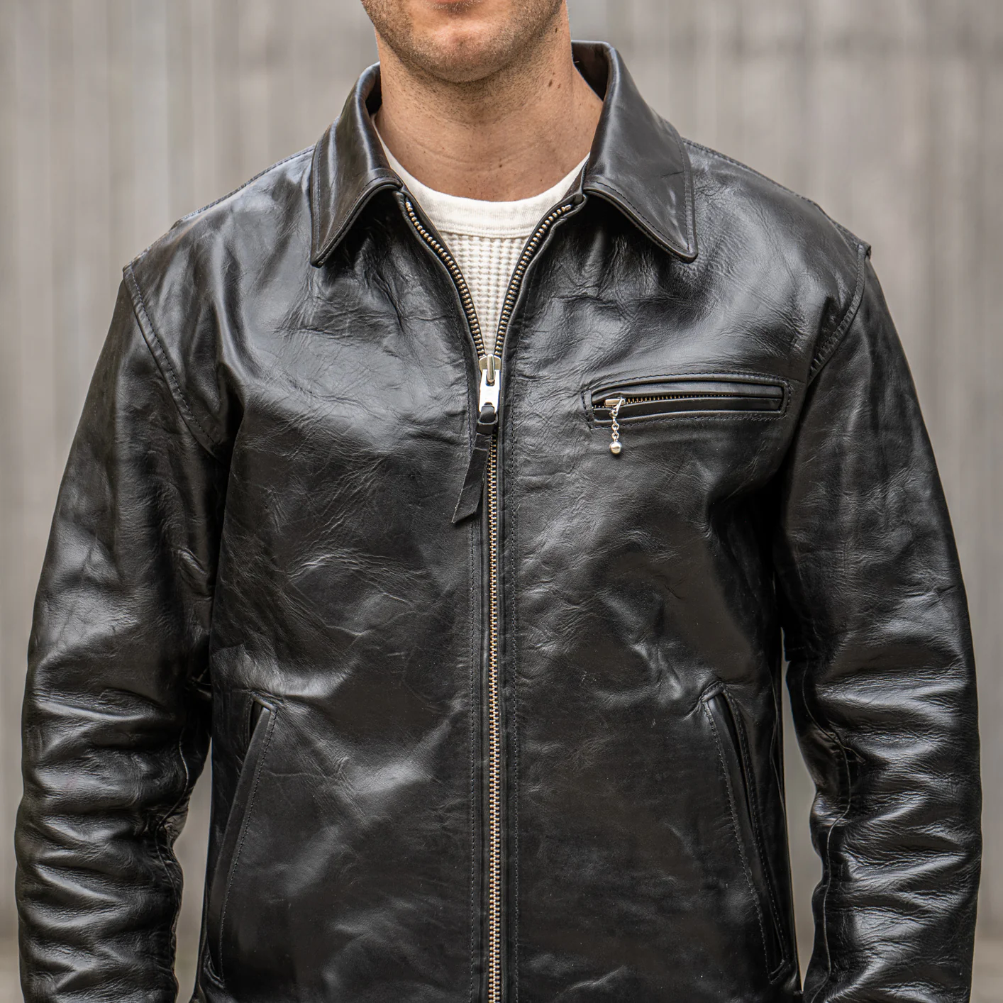 Simmons Bilt “Liberator” Leather Jacket – Black Mustang Horsehide - Image 6