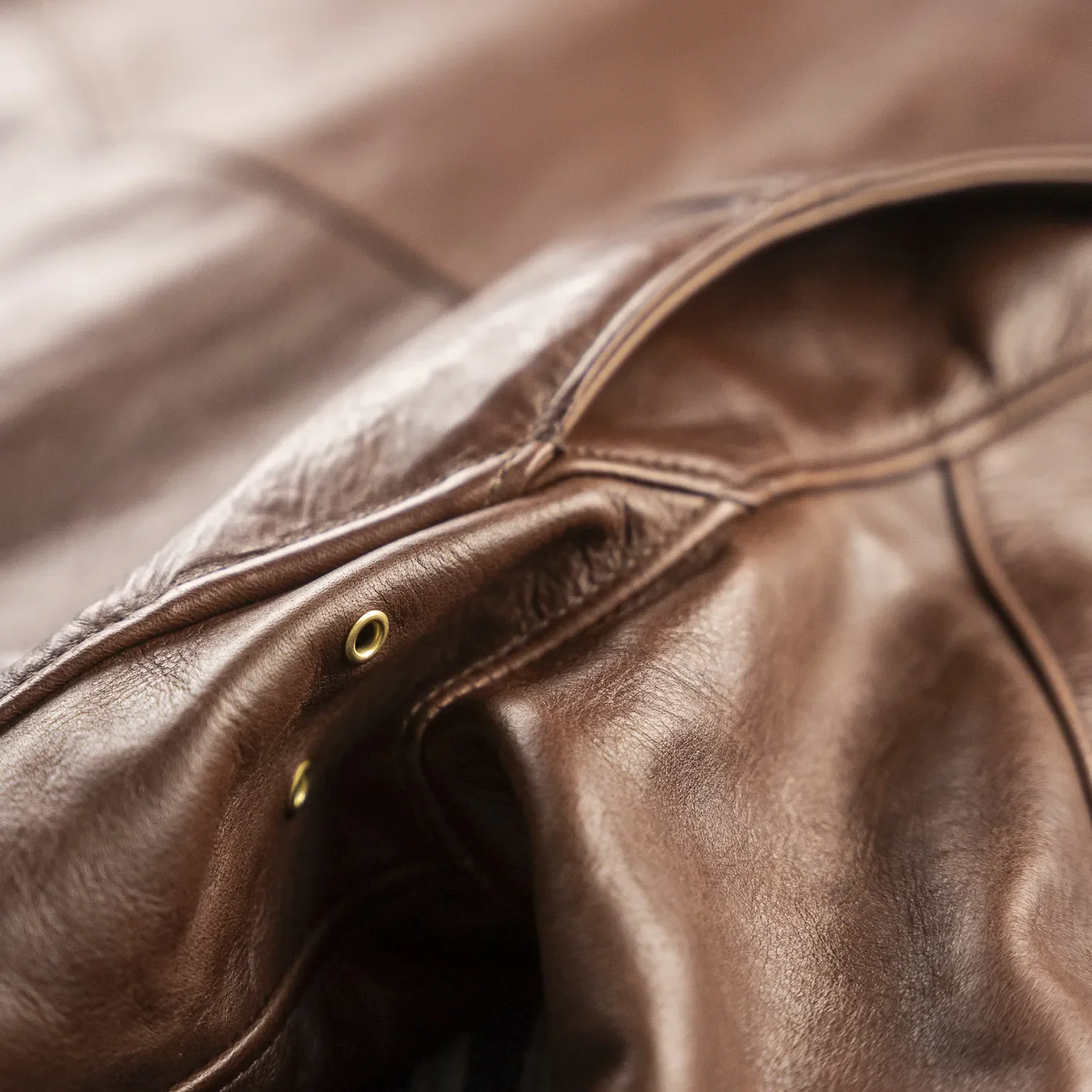 Simmons Bilt ‘Liberator’ Leather Jacket - Chocolate Japanese Horsehide - Image 10