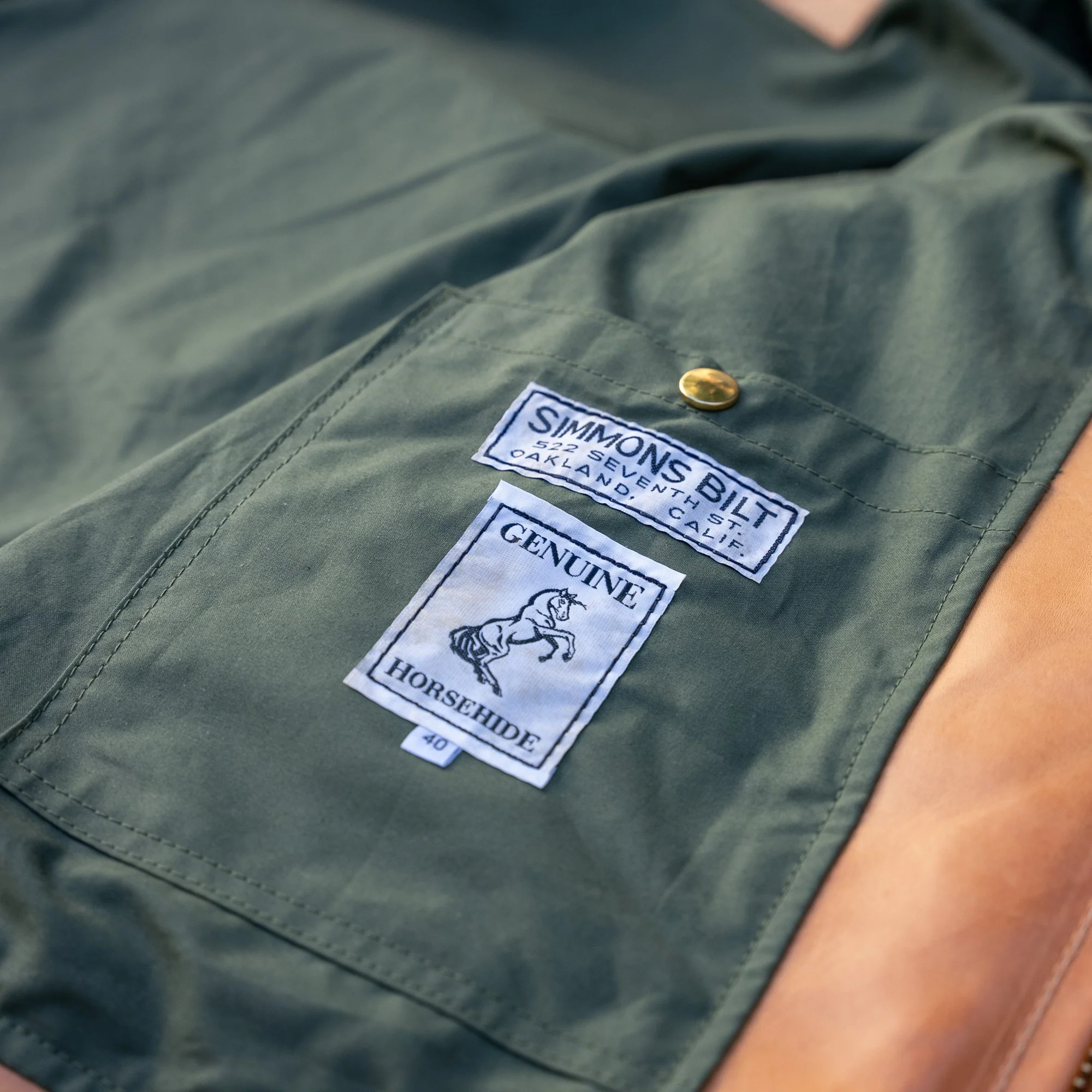 Simmons Bilt “Liberator” Leather Jacket – Natural Mustang Horsehide - Image 12