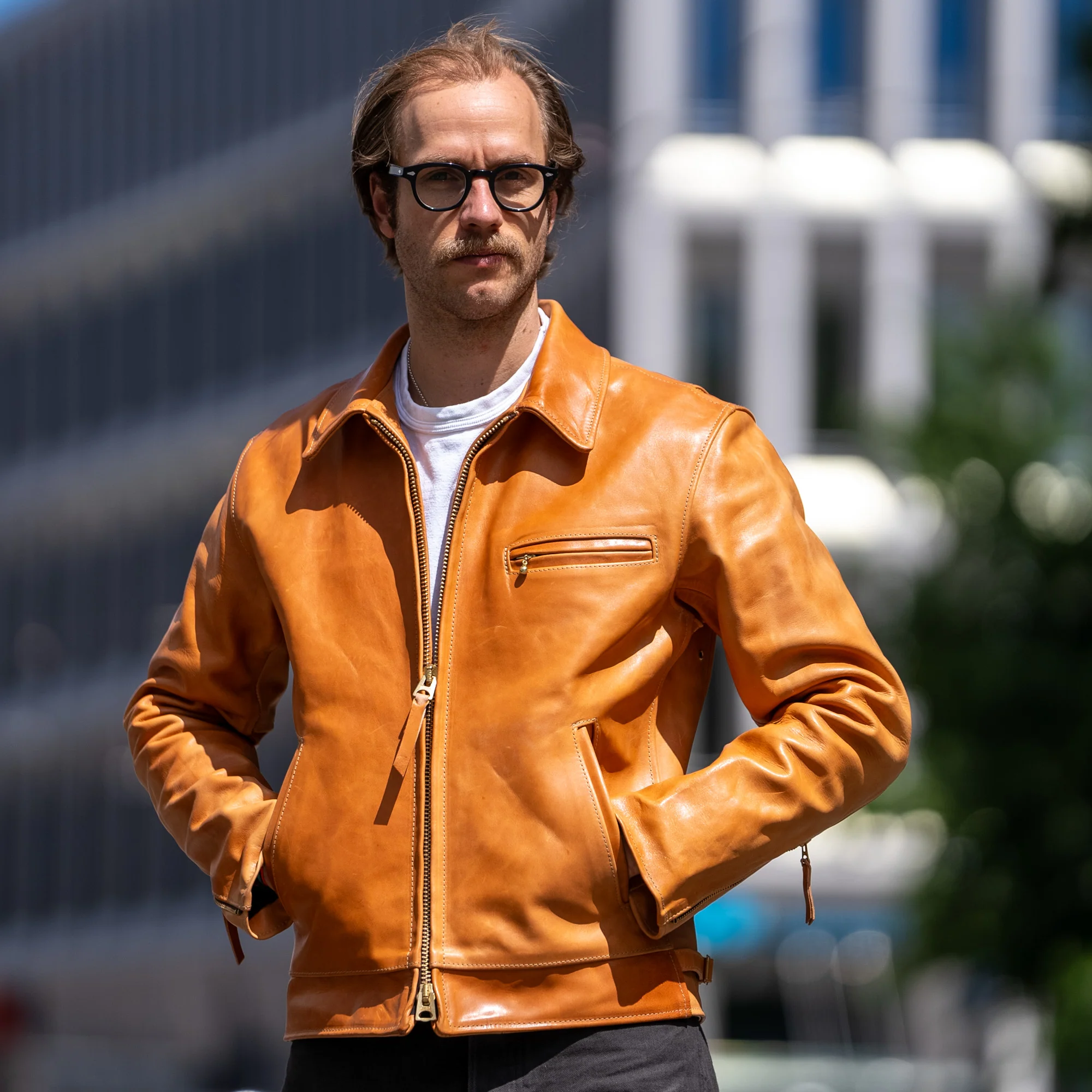 Simmons Bilt “Liberator” Leather Jacket – Natural Mustang Horsehide - Image 3