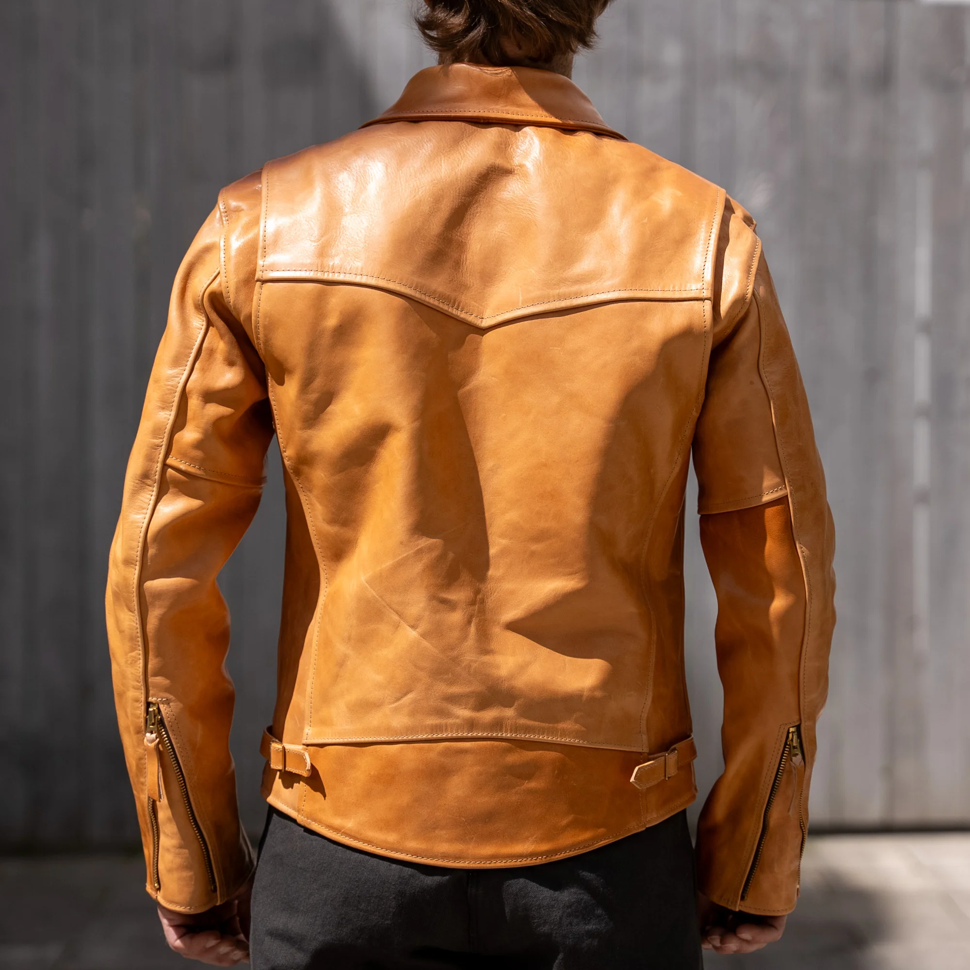 Simmons Bilt “Liberator” Leather Jacket – Natural Mustang Horsehide - Image 4