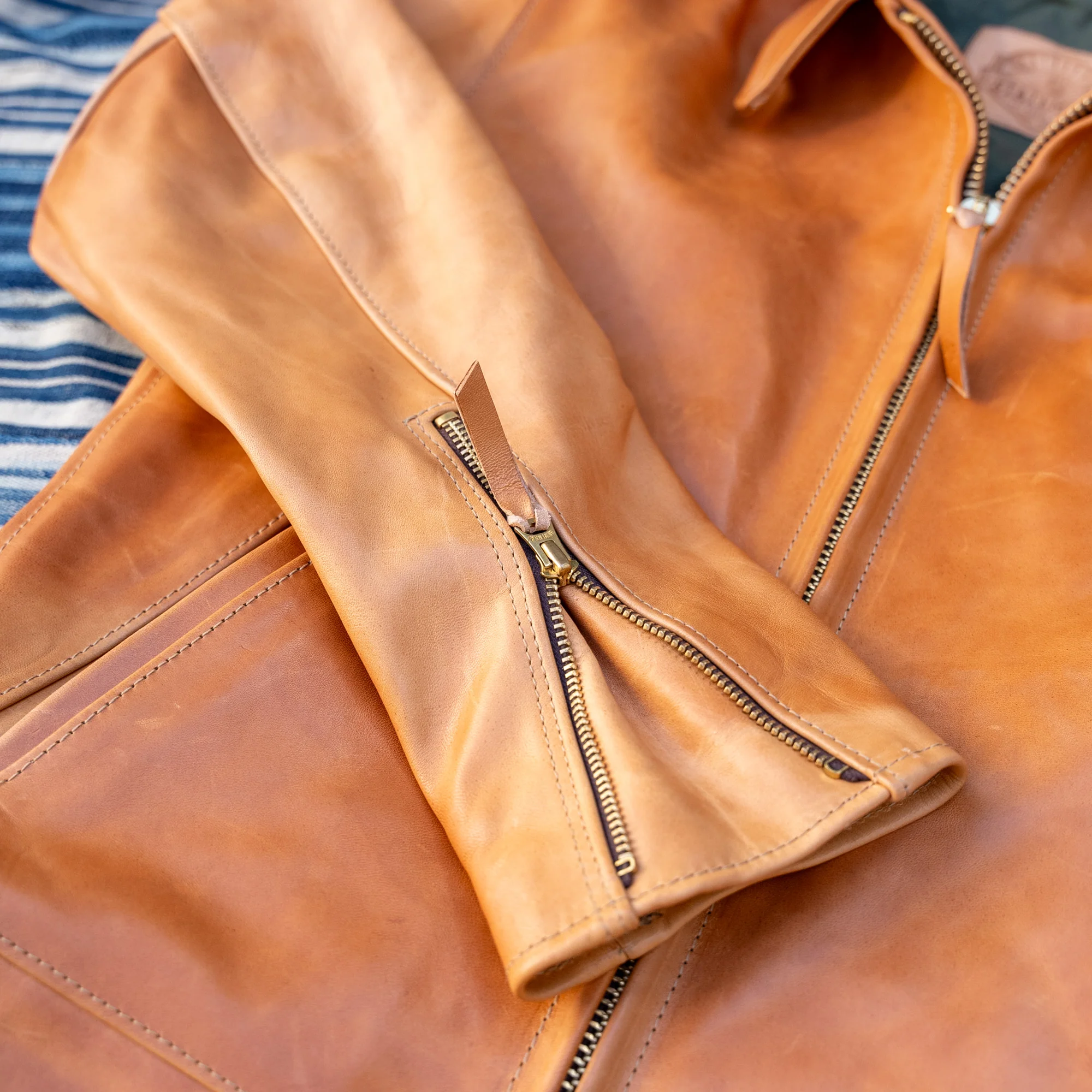 Simmons Bilt “Liberator” Leather Jacket – Natural Mustang Horsehide - Image 5