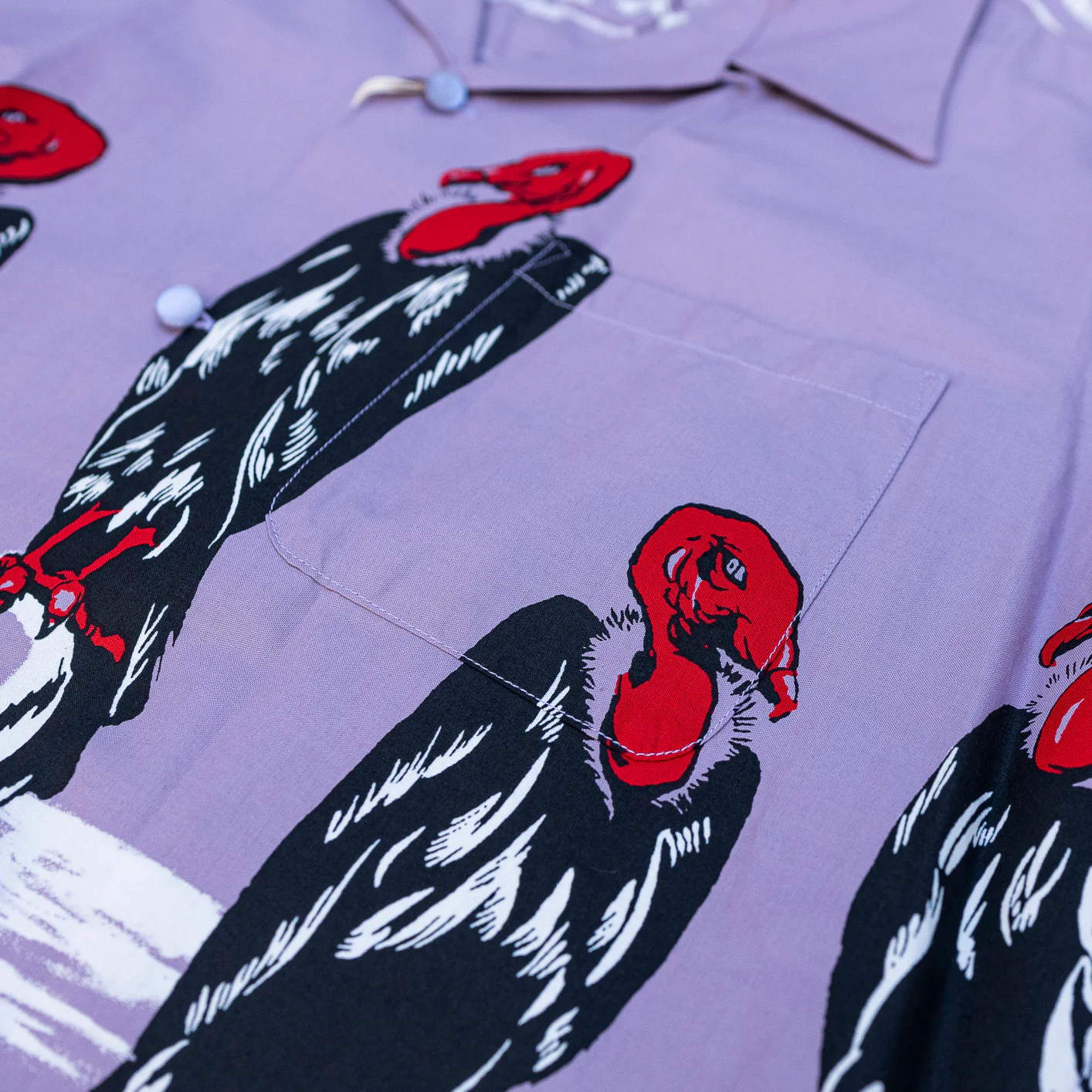 Star of Hollywood ‘Condor’ Aloha Shirt – Purple - Image 3