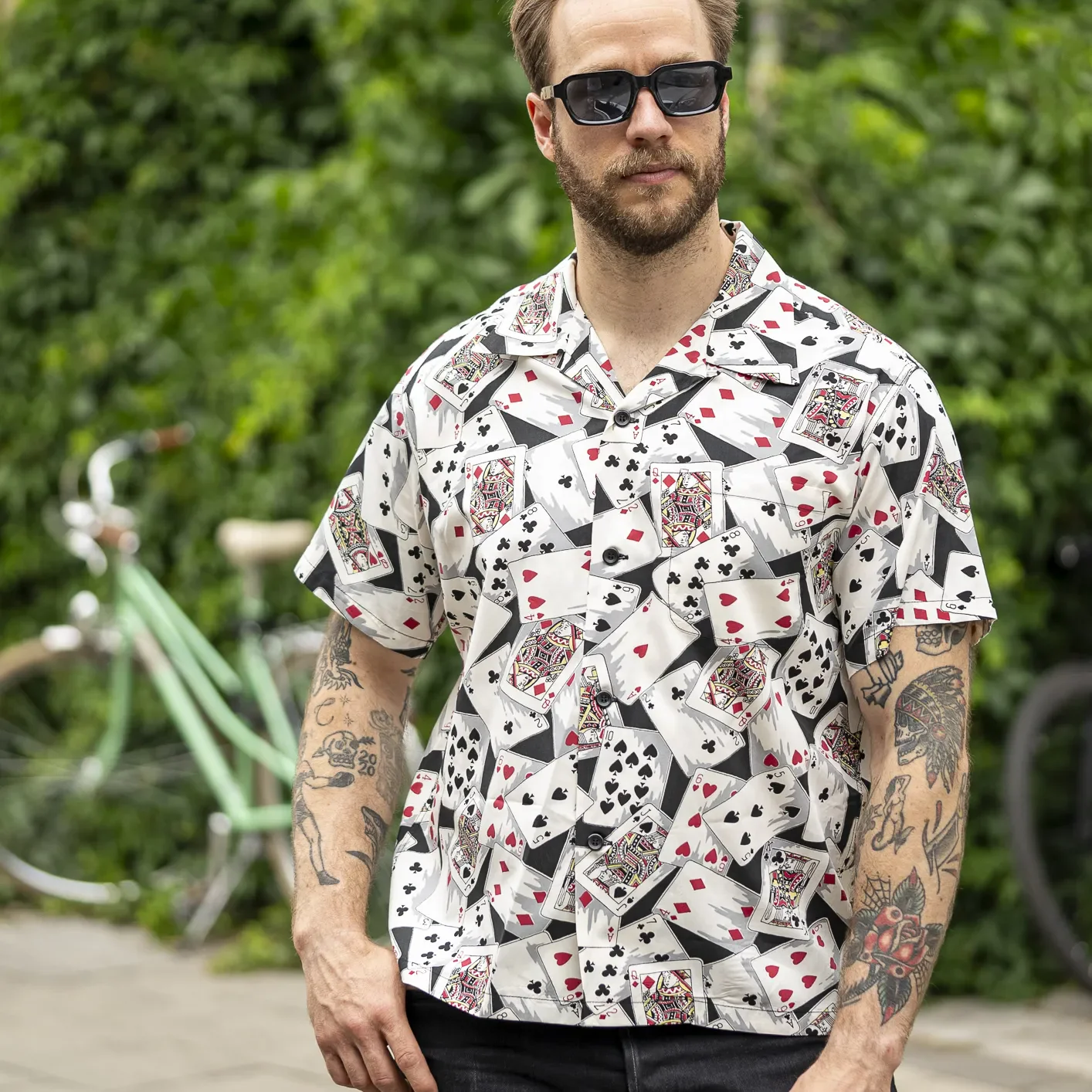Star of Hollywood ‘Playing Cards’ Aloha Shirt - Black - Image 8