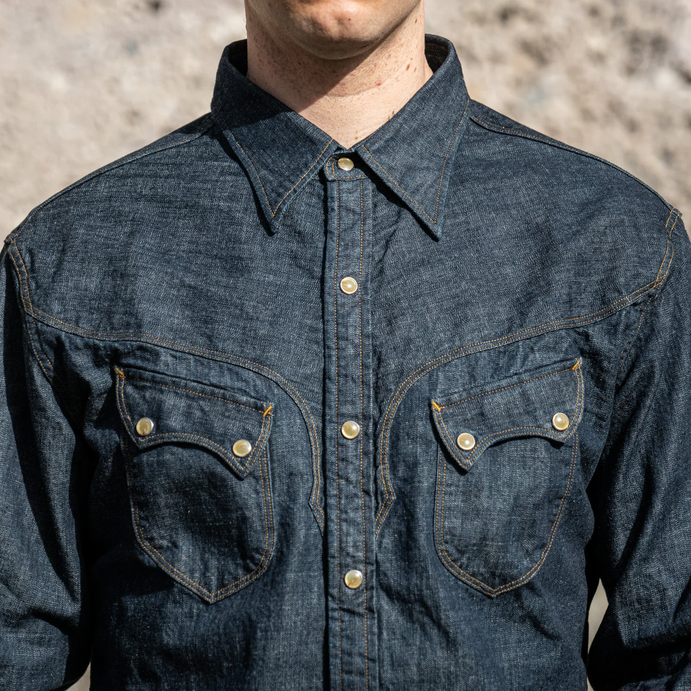 Stevenson Overall Co. 8oz Cody Western Denim Shirt – Indigo / Store Exclusive Button Special - Image 6