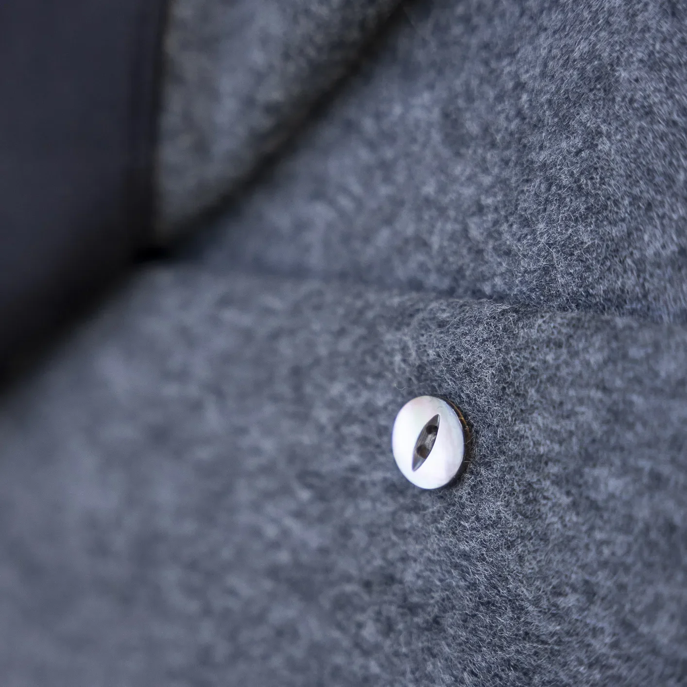 Stevenson Overall Co. Brave Man Beaver Melton Wool Shirt - Heather Charcoal - Image 5