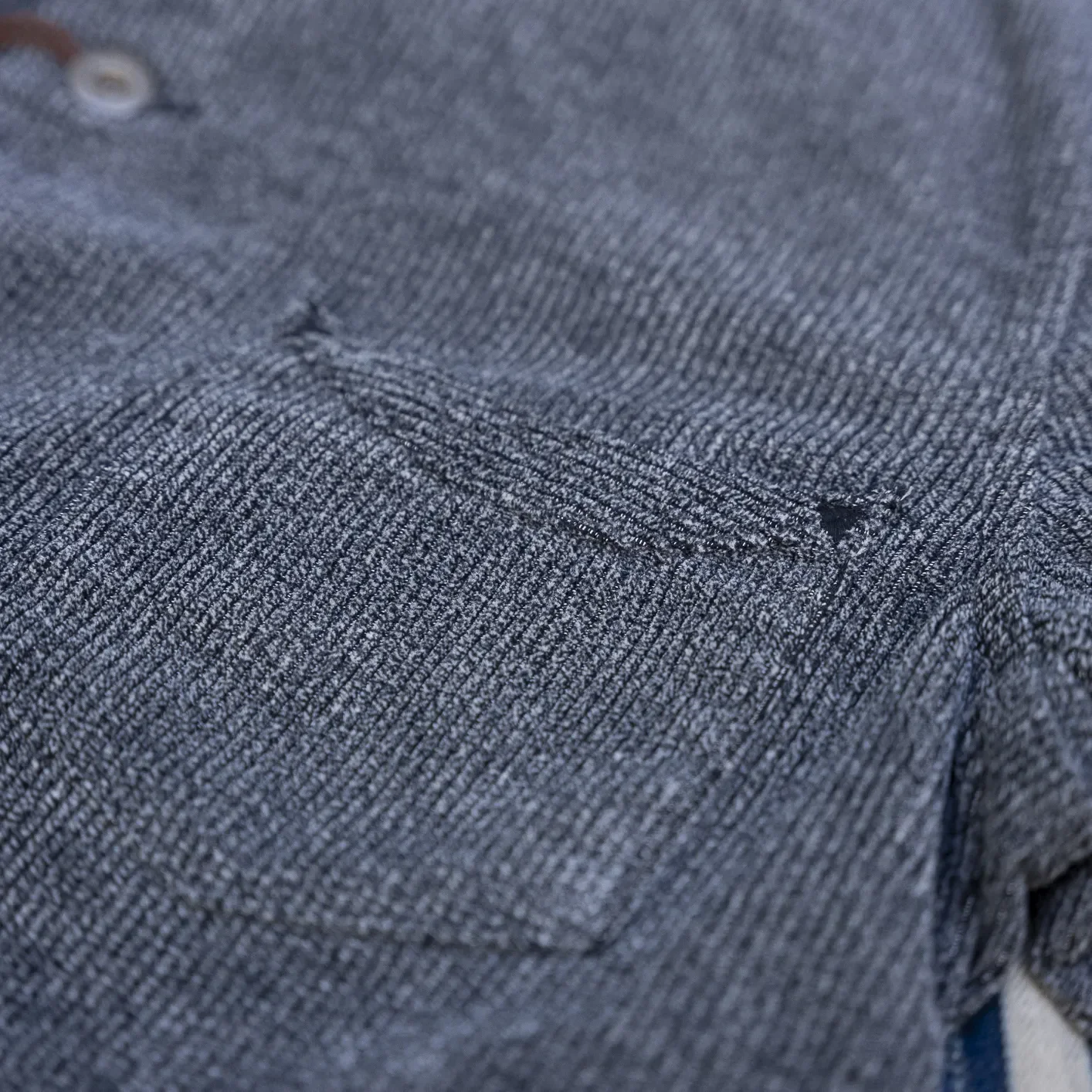 Stevenson Overall Co. HogHead Heathered Corduroy Railway Jacket - Charcoal - Image 3