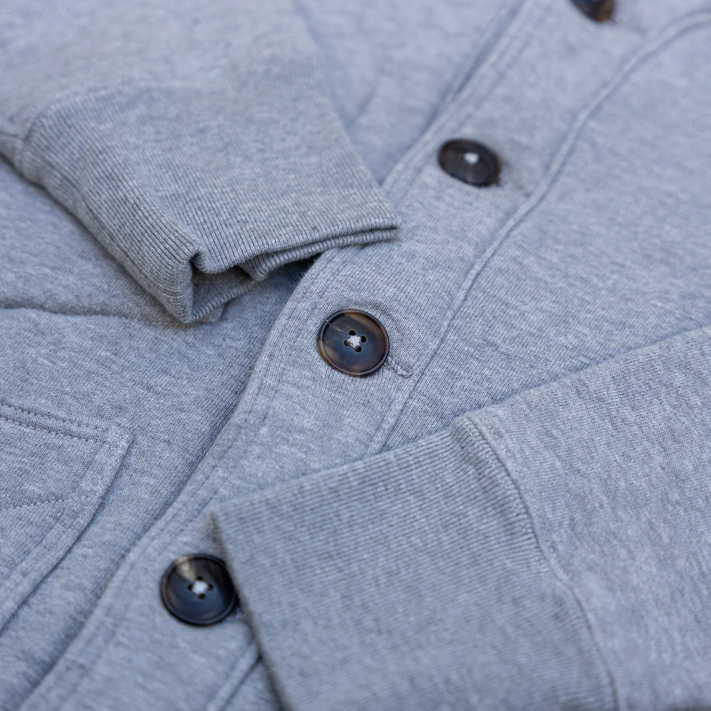 Strike Gold 20oz Loopwheeled Sweat Cardigan – Heather Gray - Image 3