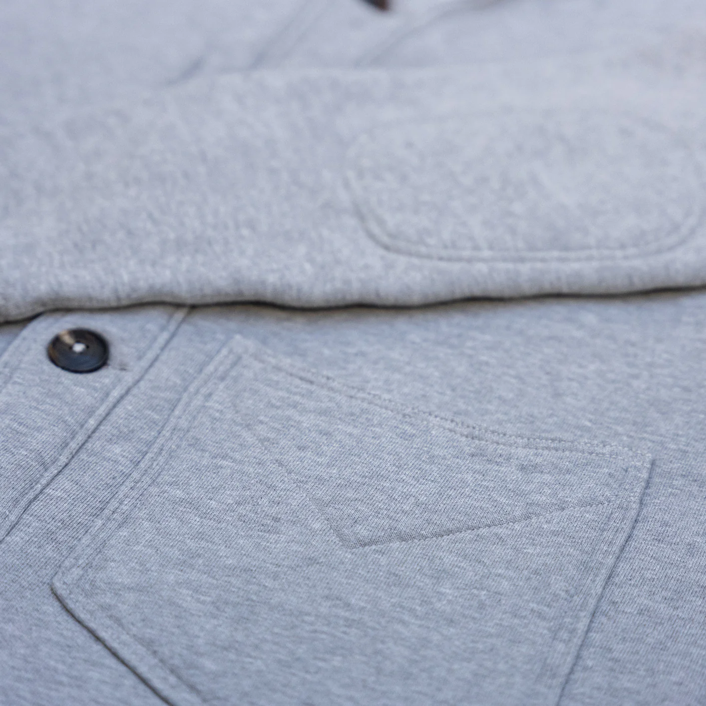 Strike Gold 20oz Loopwheeled Sweat Cardigan – Heather Gray - Image 4