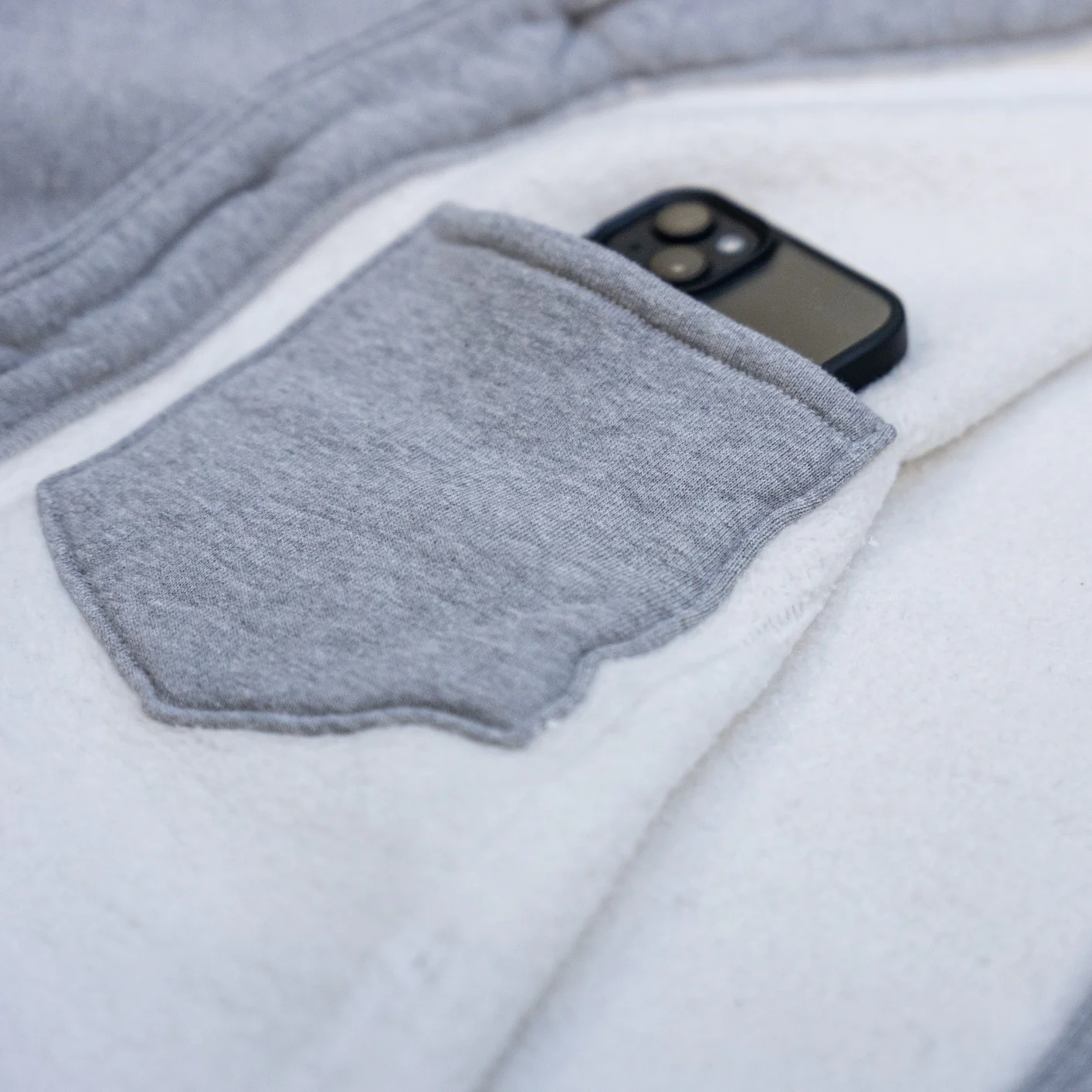 Strike Gold 20oz Loopwheeled Sweat Cardigan – Heather Gray - Image 6