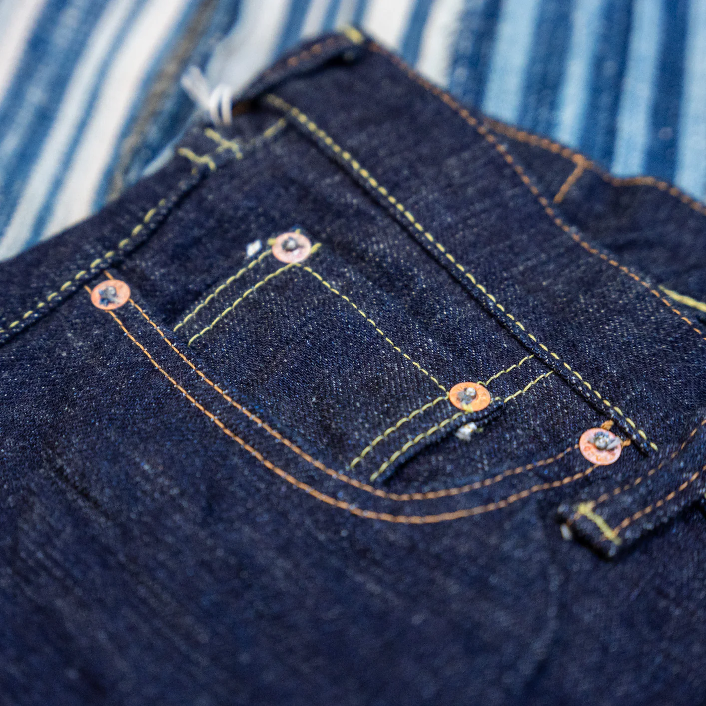 Strike Gold SG5105 15oz Slub Selvedge Jeans – Slim Straight - Image 4