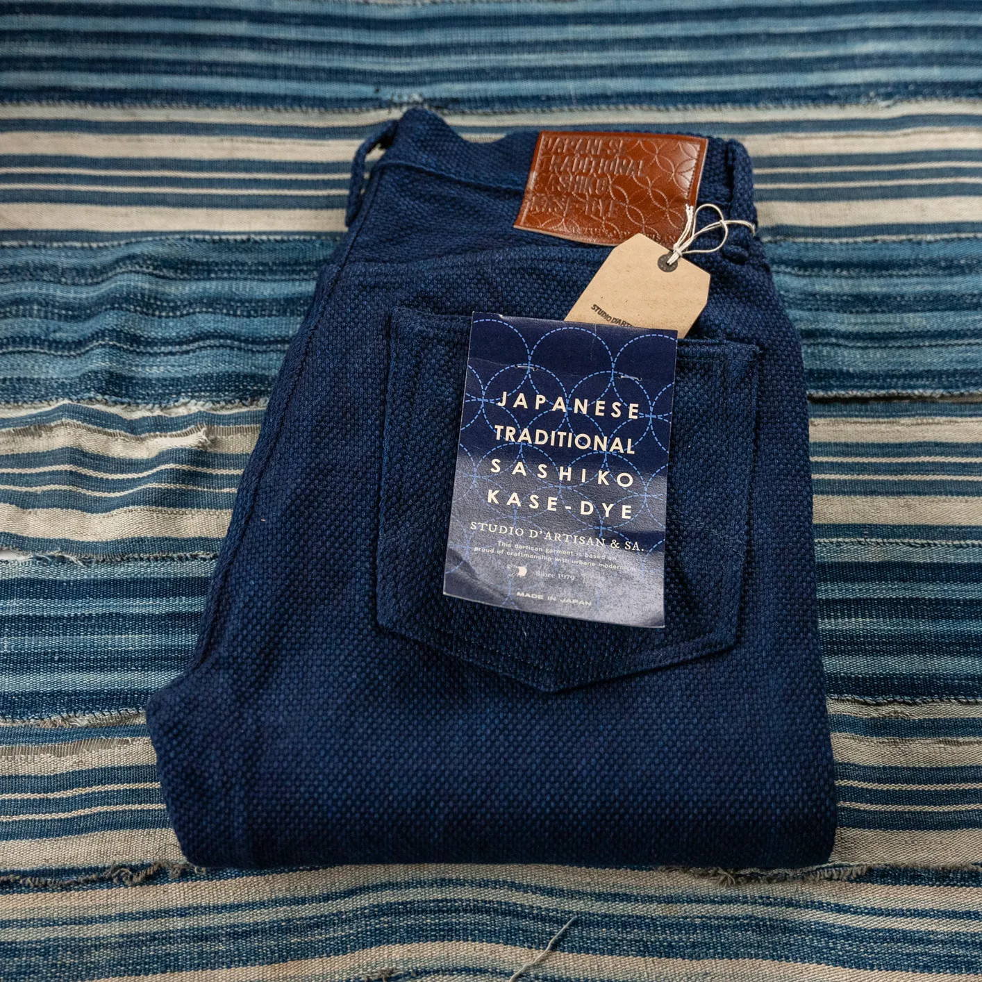 Studio D’Artisan 1907 14oz ‘Kasezome’ Sashiko Selvedge Jeans – Regular Straight / Deep Indigo - Image 2