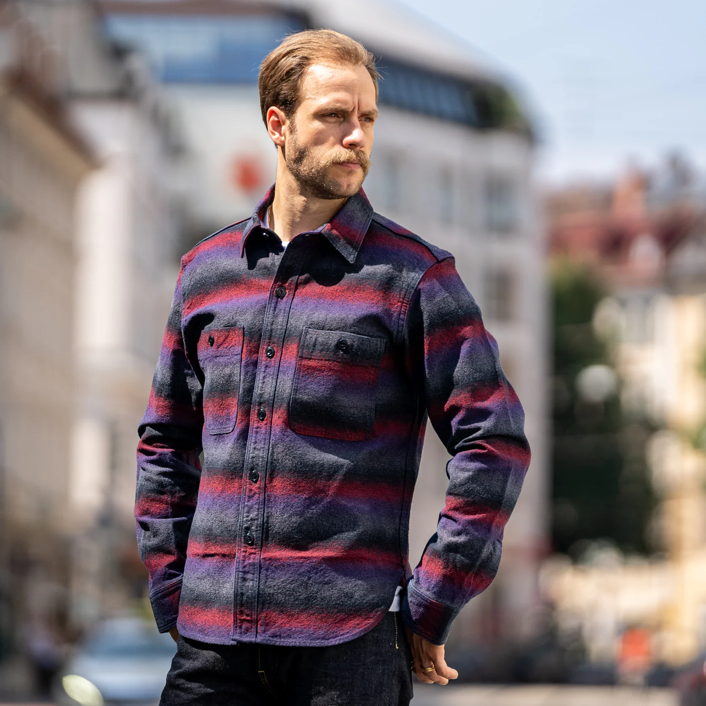 Studio D’Artisan 5707 ‘Tasogare’ Jacquard Shirt – Japanese Natural Dyes - Image 4