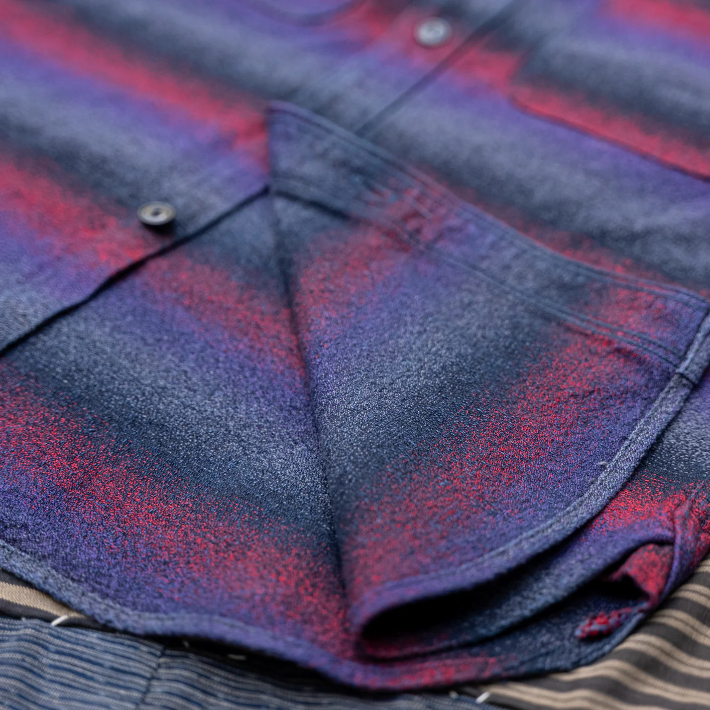 Studio D’Artisan 5707 ‘Tasogare’ Jacquard Shirt – Japanese Natural Dyes - Image 5