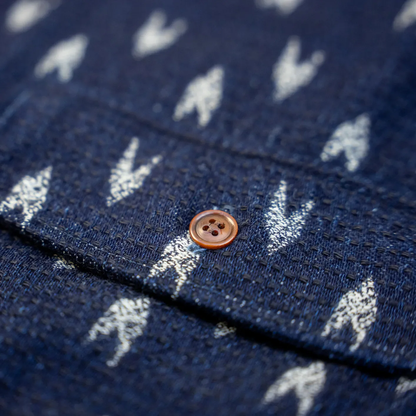 Studio D’Artisan 5712 ‘Arrow Kasuri’ Sashiko Shirt - Indigo Dyed - Image 5