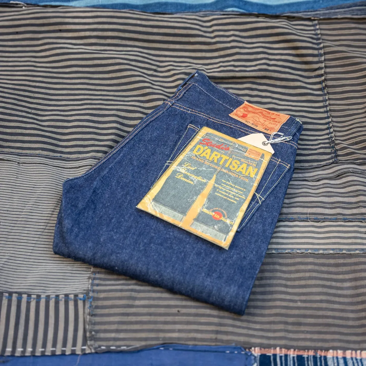 Studio D’Artisan SD-808 15oz Selvedge Jeans - Natural Indigo Dyed / Relaxed Tapered - Image 3