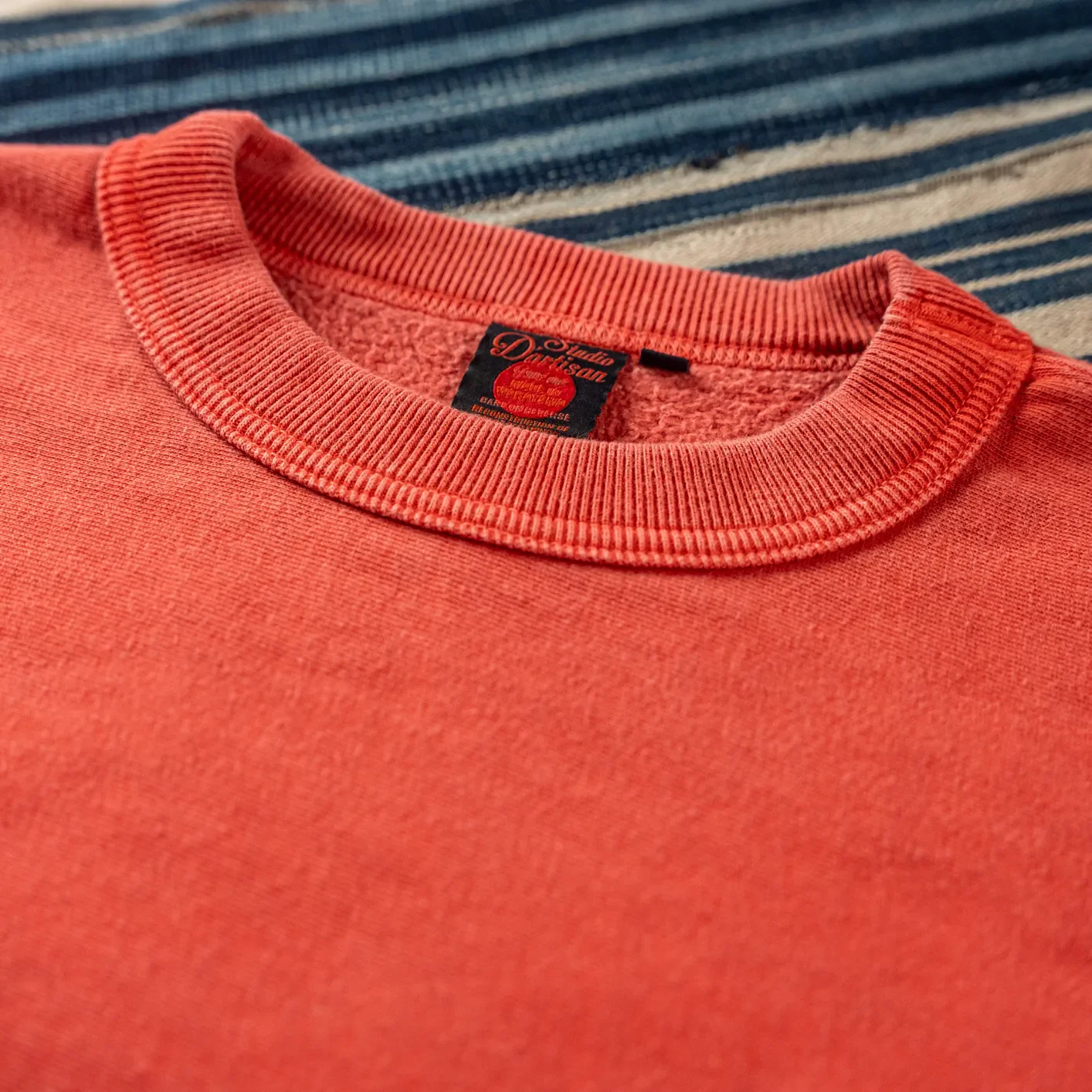 Studio D'Artisan 8185 'Bengala' Dyed Loopwheeled Sweatshirt – Red - Image 2