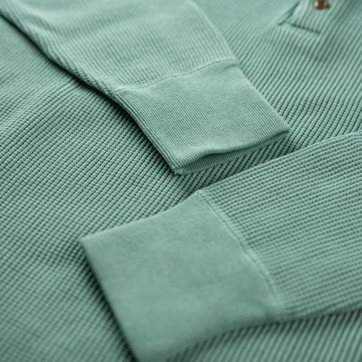 Studio D'Artisan 9937 Heavy Thermal Henley Longsleeve – Emerald - Image 3