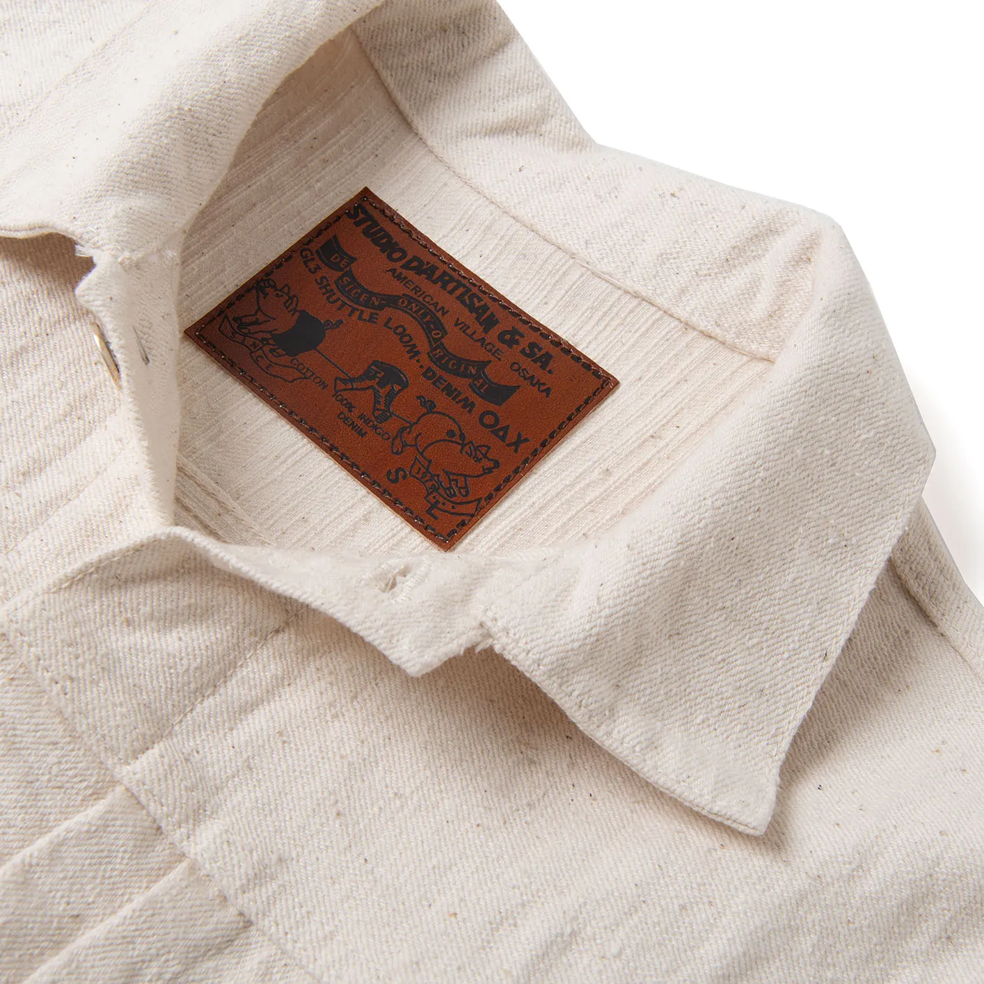 Studio D'Artisan SD-4101E 15oz GL3 Type I Selvedge Jacket – Ecru - Image 2