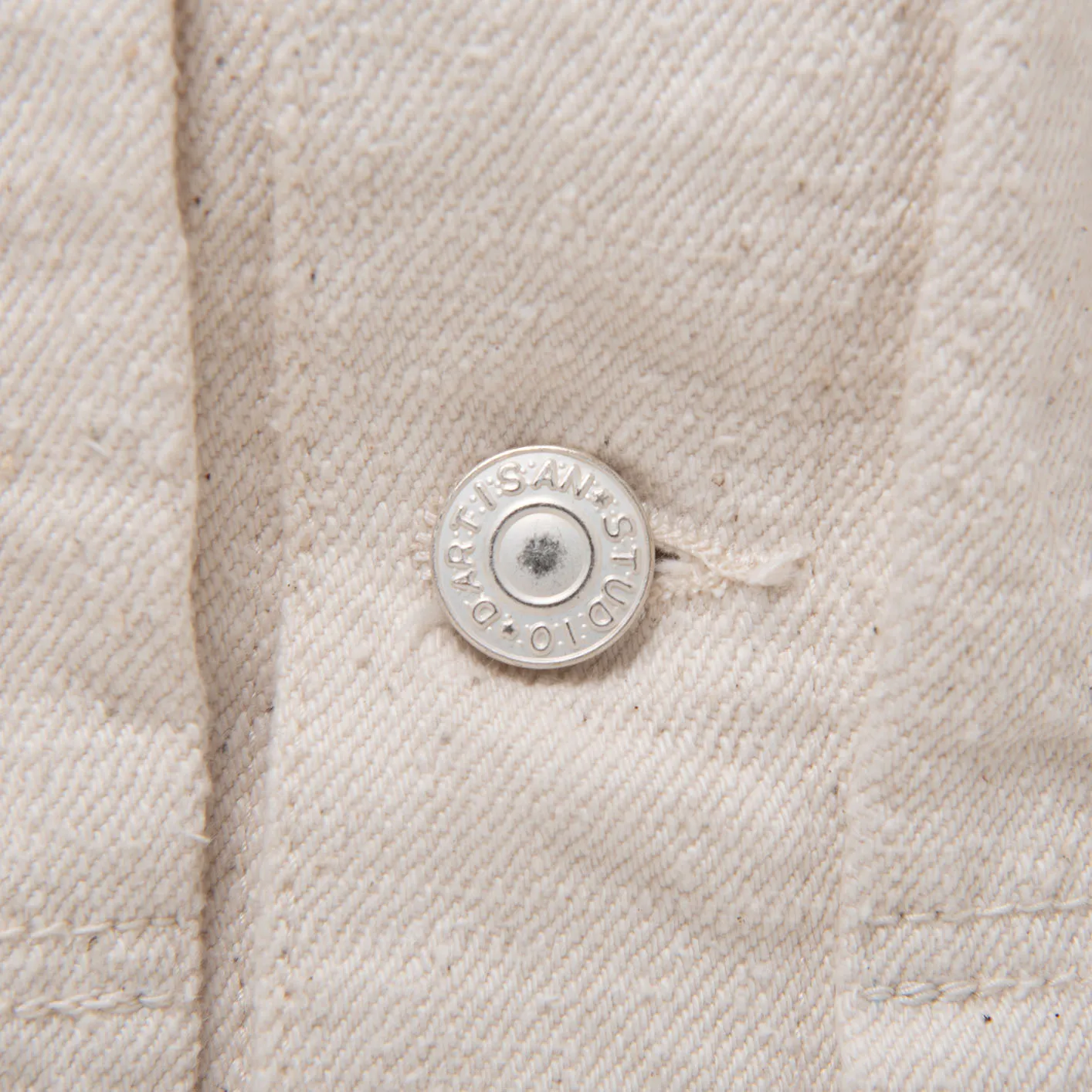 Studio D'Artisan SD-4101E 15oz GL3 Type I Selvedge Jacket – Ecru - Image 4