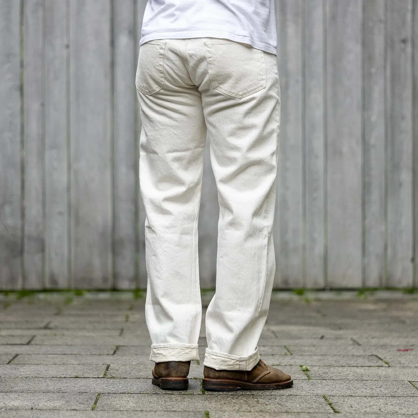 Sugar Cane 13oz 1947 White Denim Selvedge Jeans - Off-White / Regular Straight - Image 2